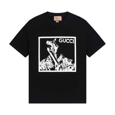 Gucci T-shirt YL#866 Black/White 02
