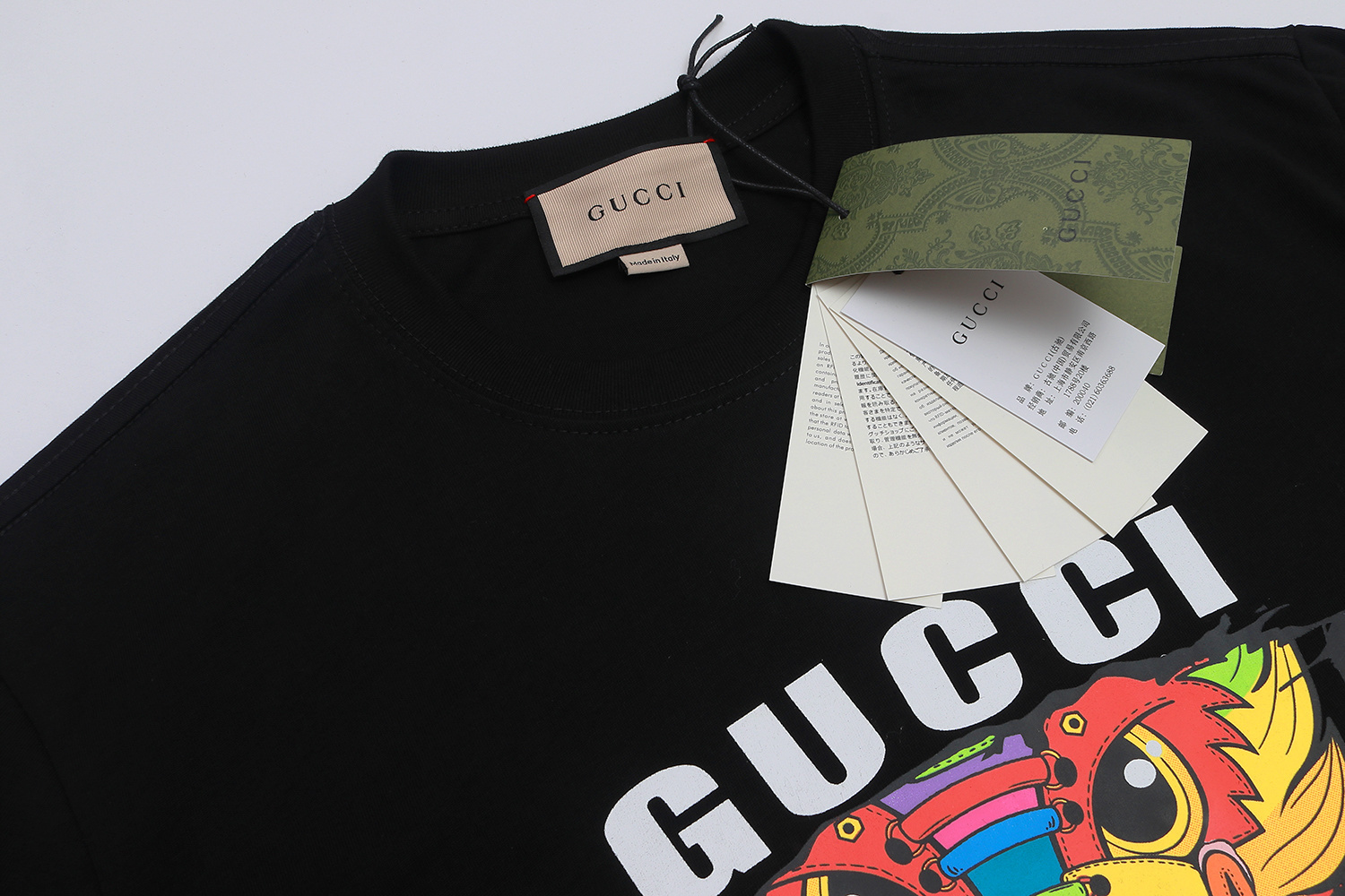 Gucci T-shirt YL#871 Black/Apricot