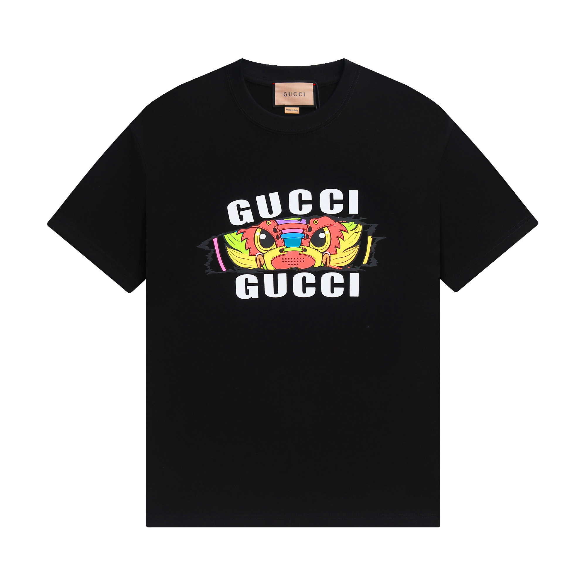 Gucci T-shirt YL#871 Black/Apricot