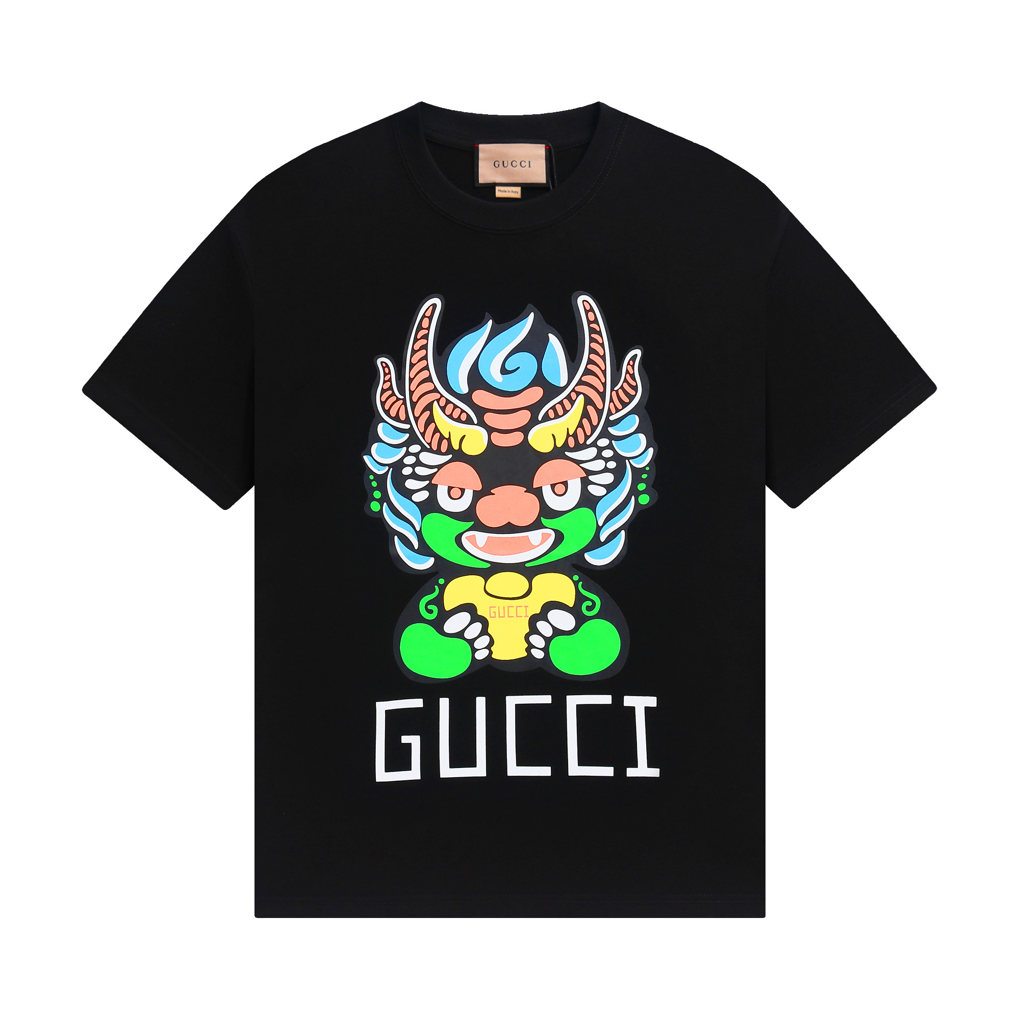 Gucci T-shirt YL#872 Black/Apricot