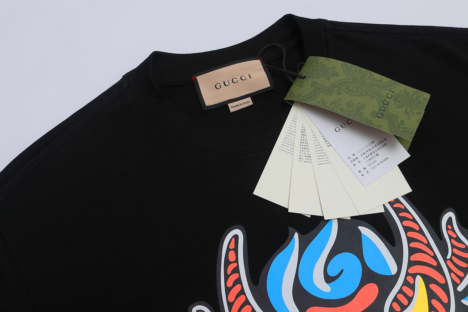 Gucci T-shirt YL#872 Black/Apricot
