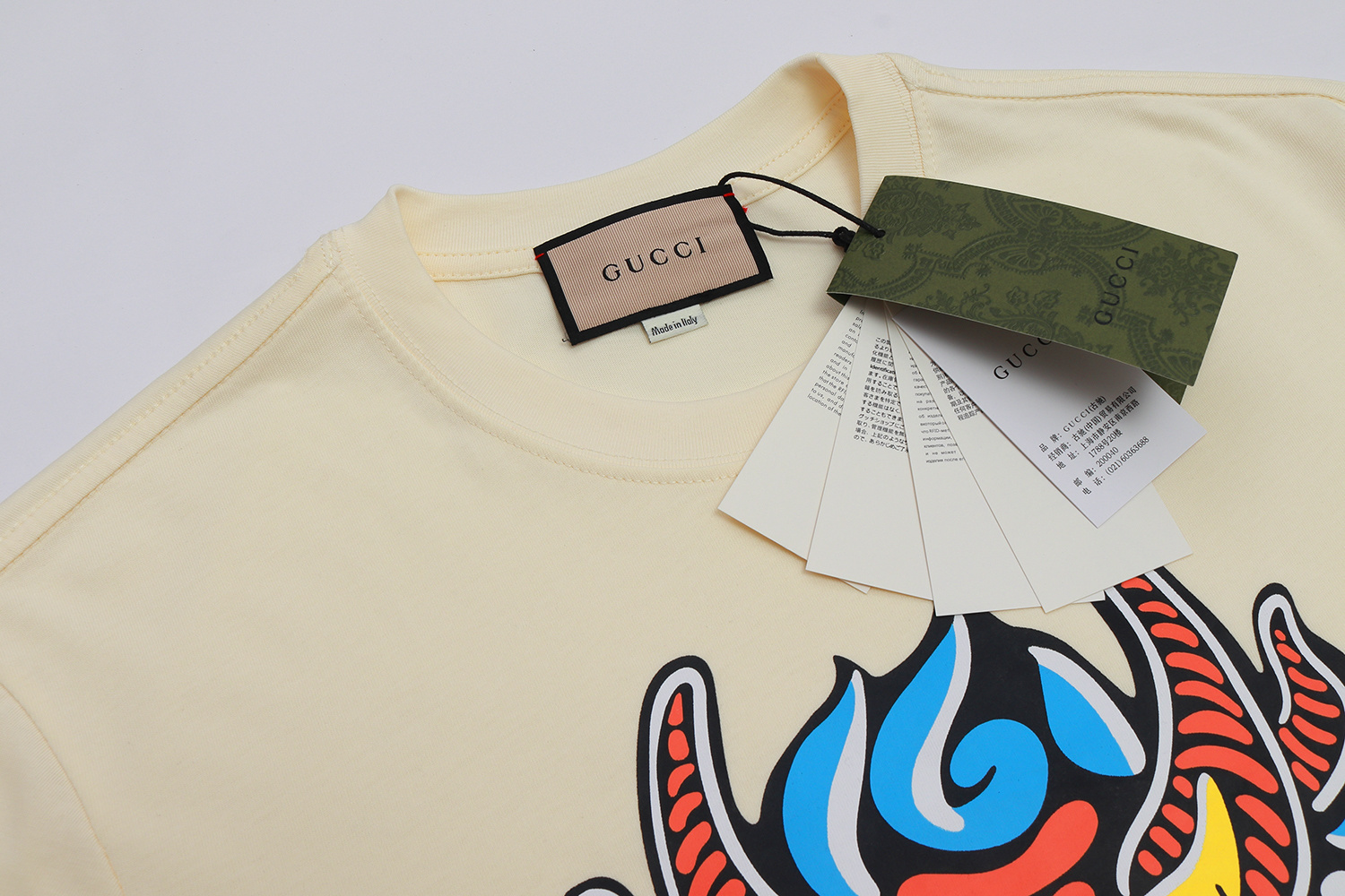 Gucci T-shirt YL#872 Black/Apricot