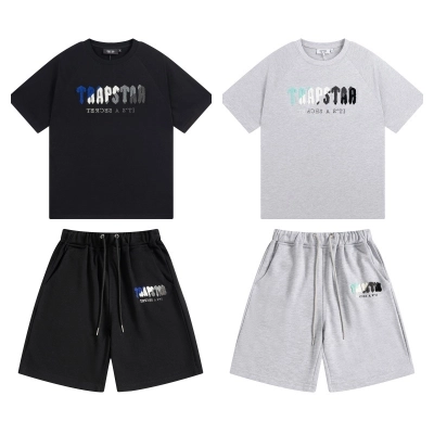 Trapstar Short-Sleeve Set YL#627-628 Black/Grey 01