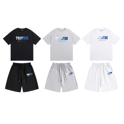 Trapstar Short-Sleeve Set YL#629-630 Black/Grey/White 01