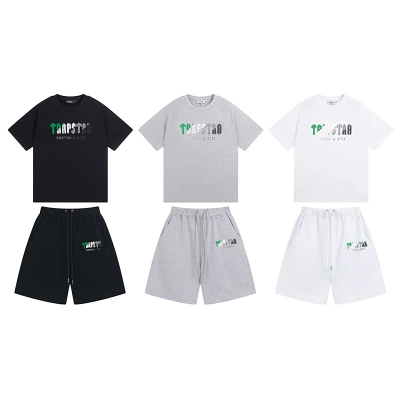 Trapstar Short-Sleeve Set YL#639-640 Black/Grey/White 01