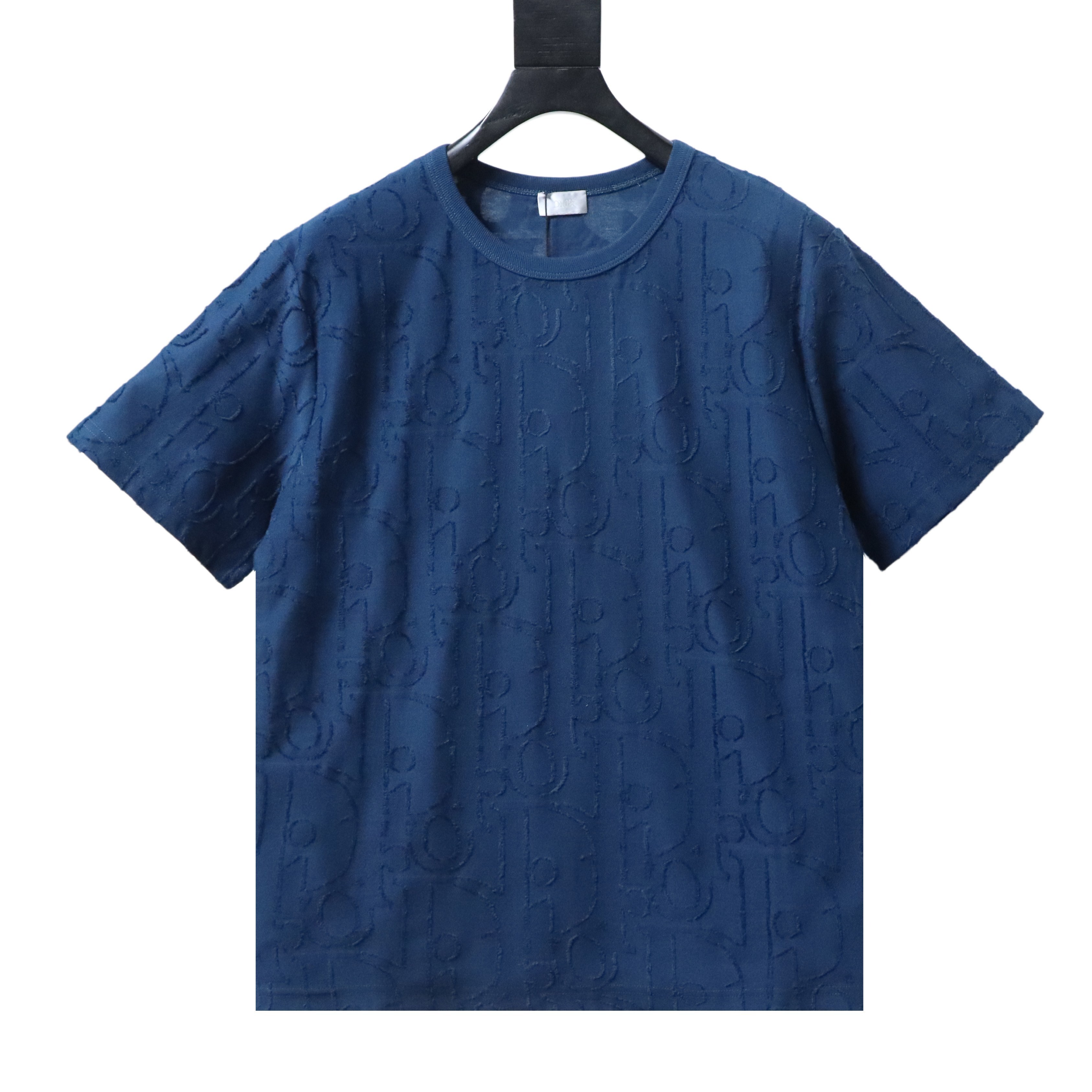 Dior 25ss Full-Canvas Brocade T-Shirt YL Blue