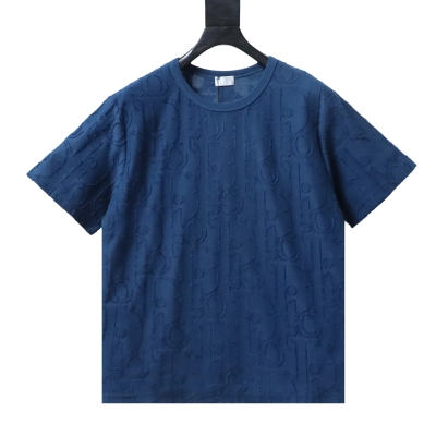 Dior 25ss Full-Canvas Brocade T-Shirt YL Blue 01