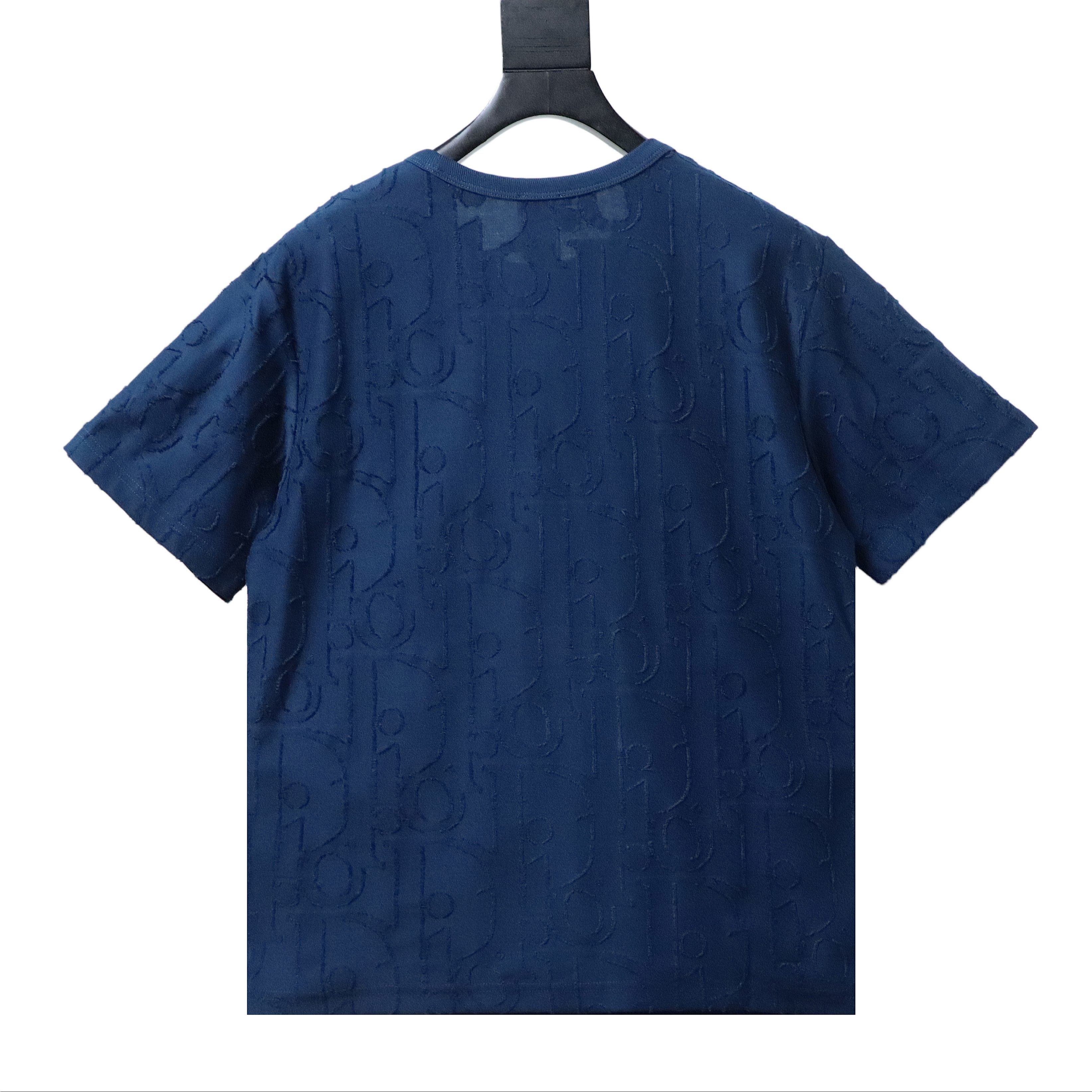 Dior 25ss Full-Canvas Brocade T-Shirt YL Blue