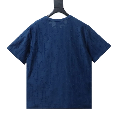 Dior 25ss Full-Canvas Brocade T-Shirt YL Blue 02