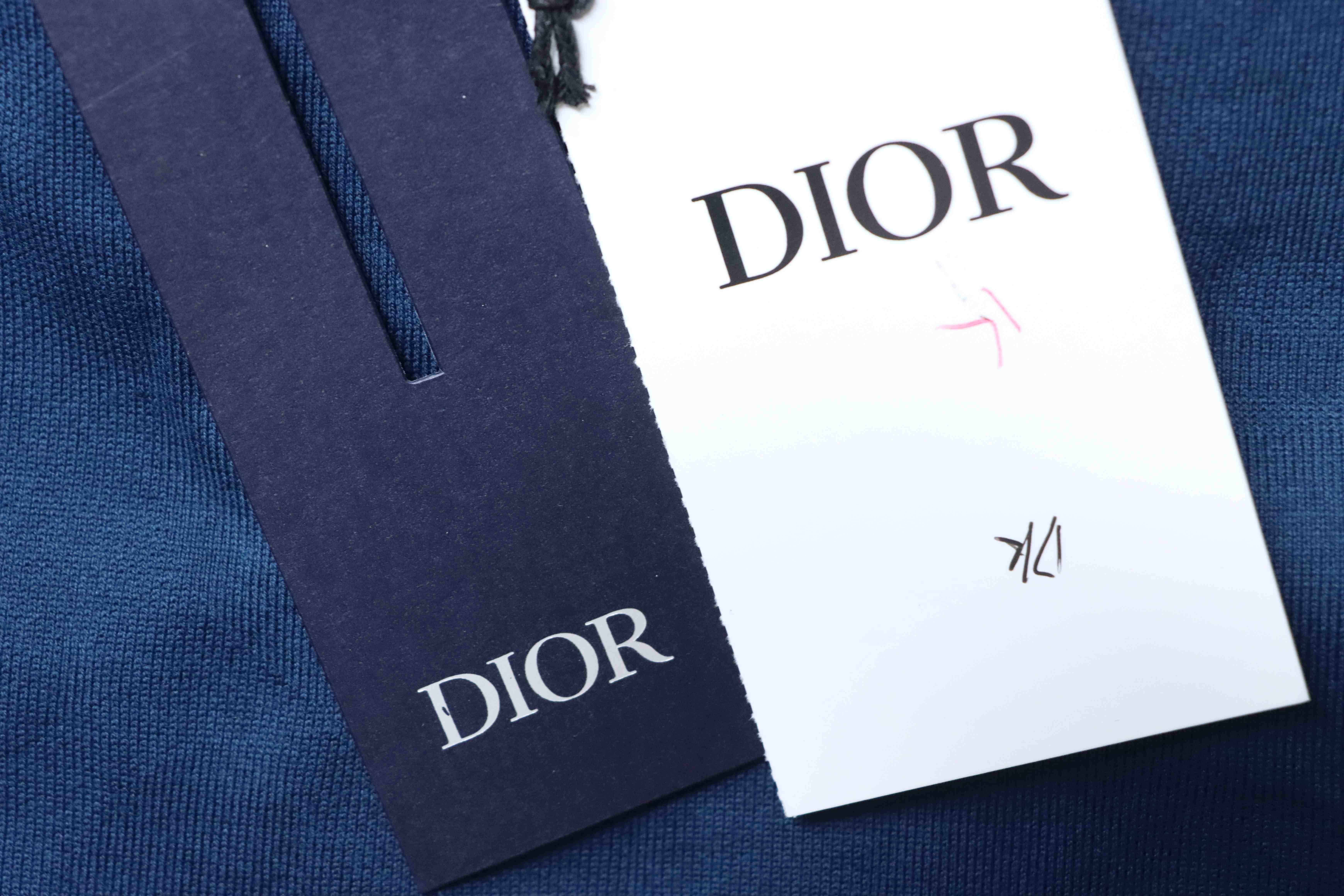 Dior 25ss Full-Canvas Brocade T-Shirt YL Blue