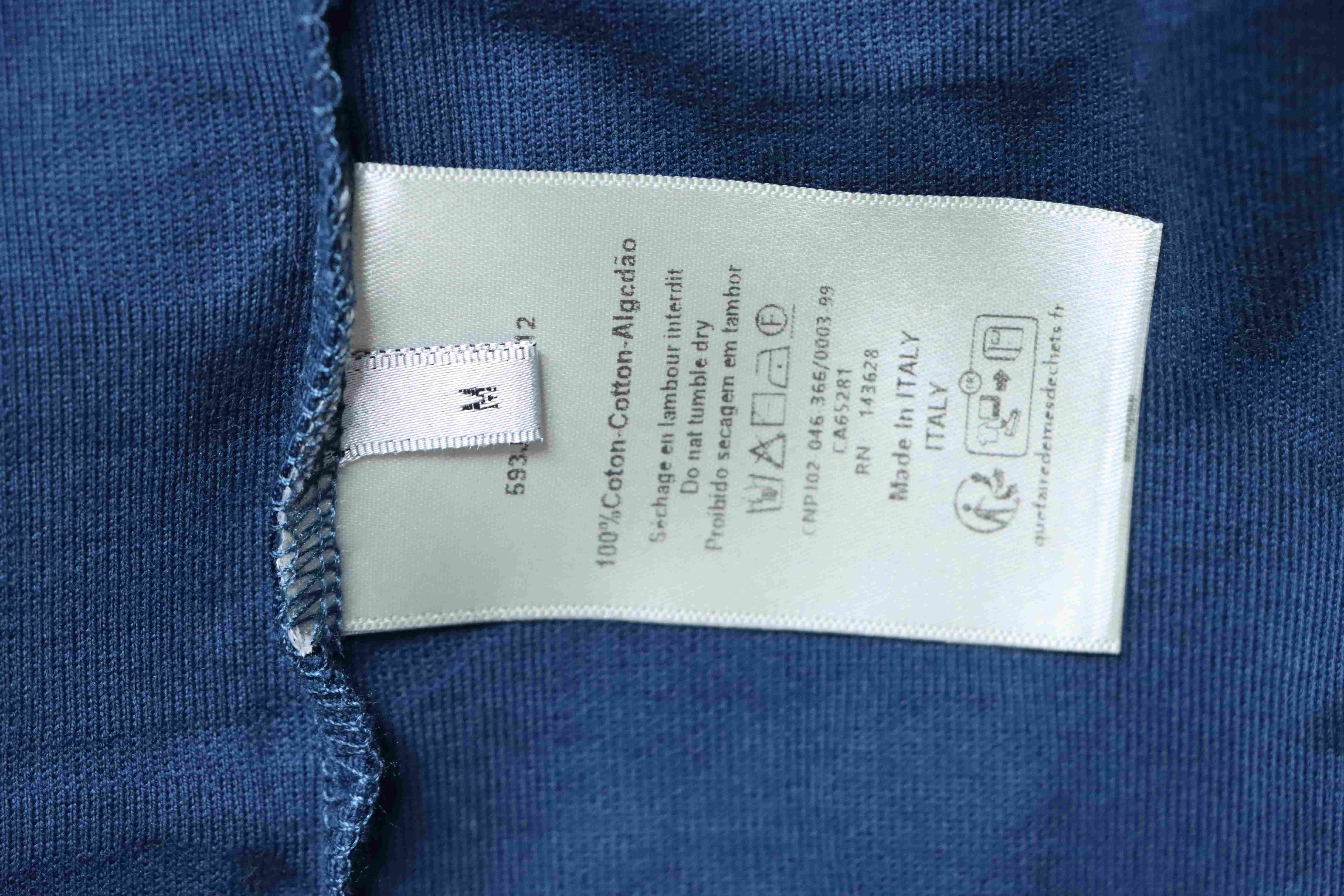 Dior 25ss Full-Canvas Brocade T-Shirt YL Blue