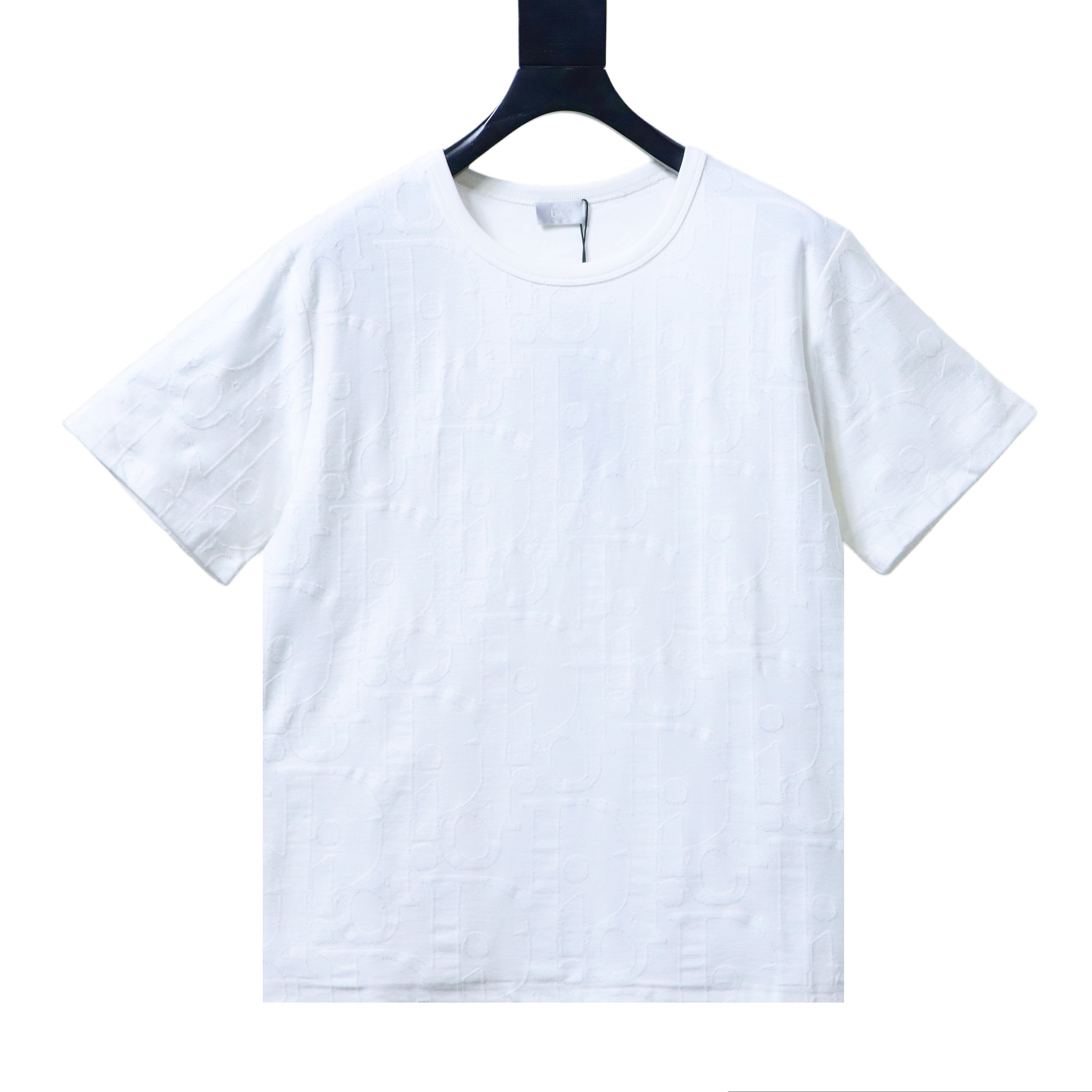 Dior 25ss Full-Canvas Brocade T-Shirt YL White