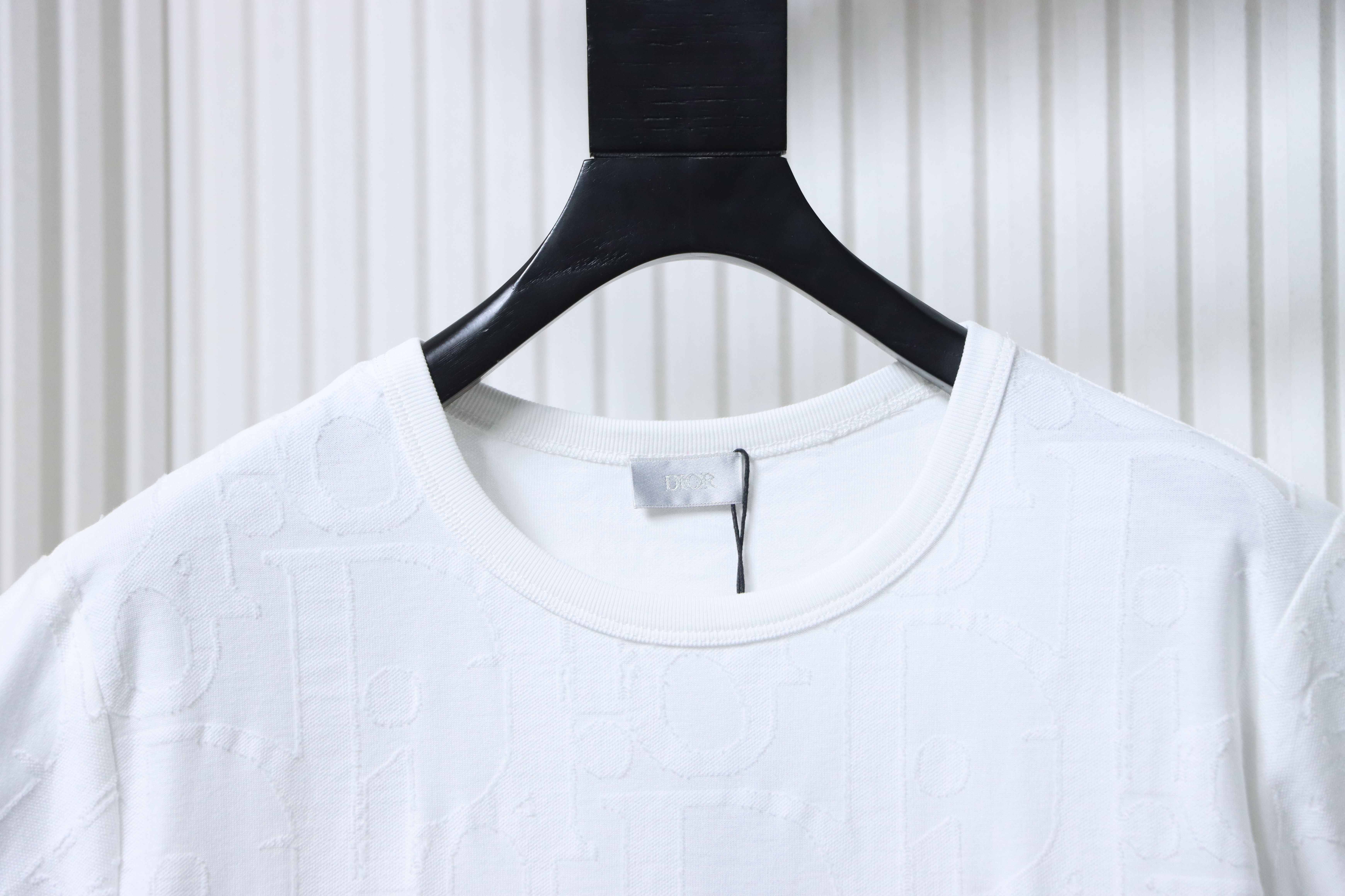Dior 25ss Full-Canvas Brocade T-Shirt YL White