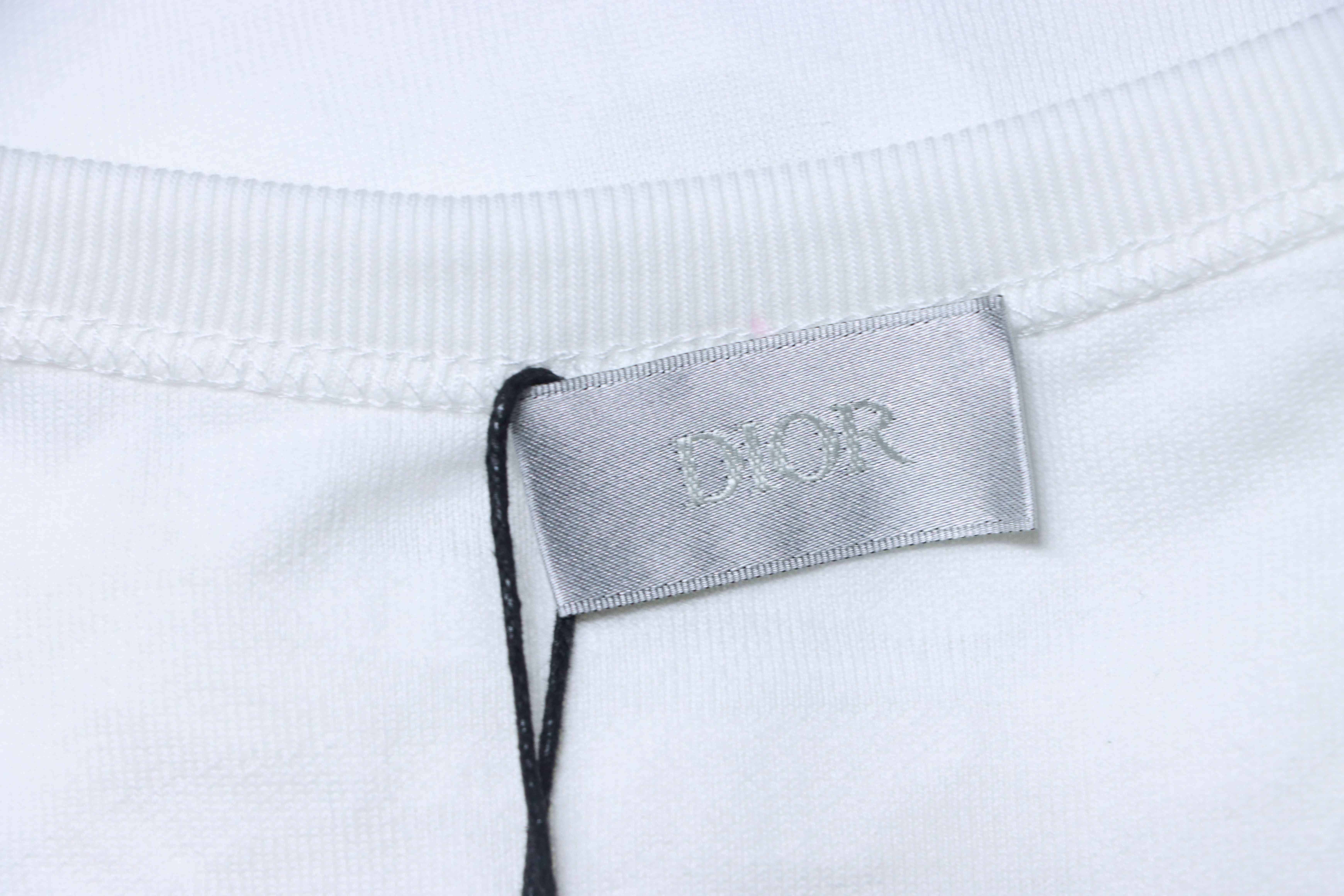 Dior 25ss Full-Canvas Brocade T-Shirt YL White