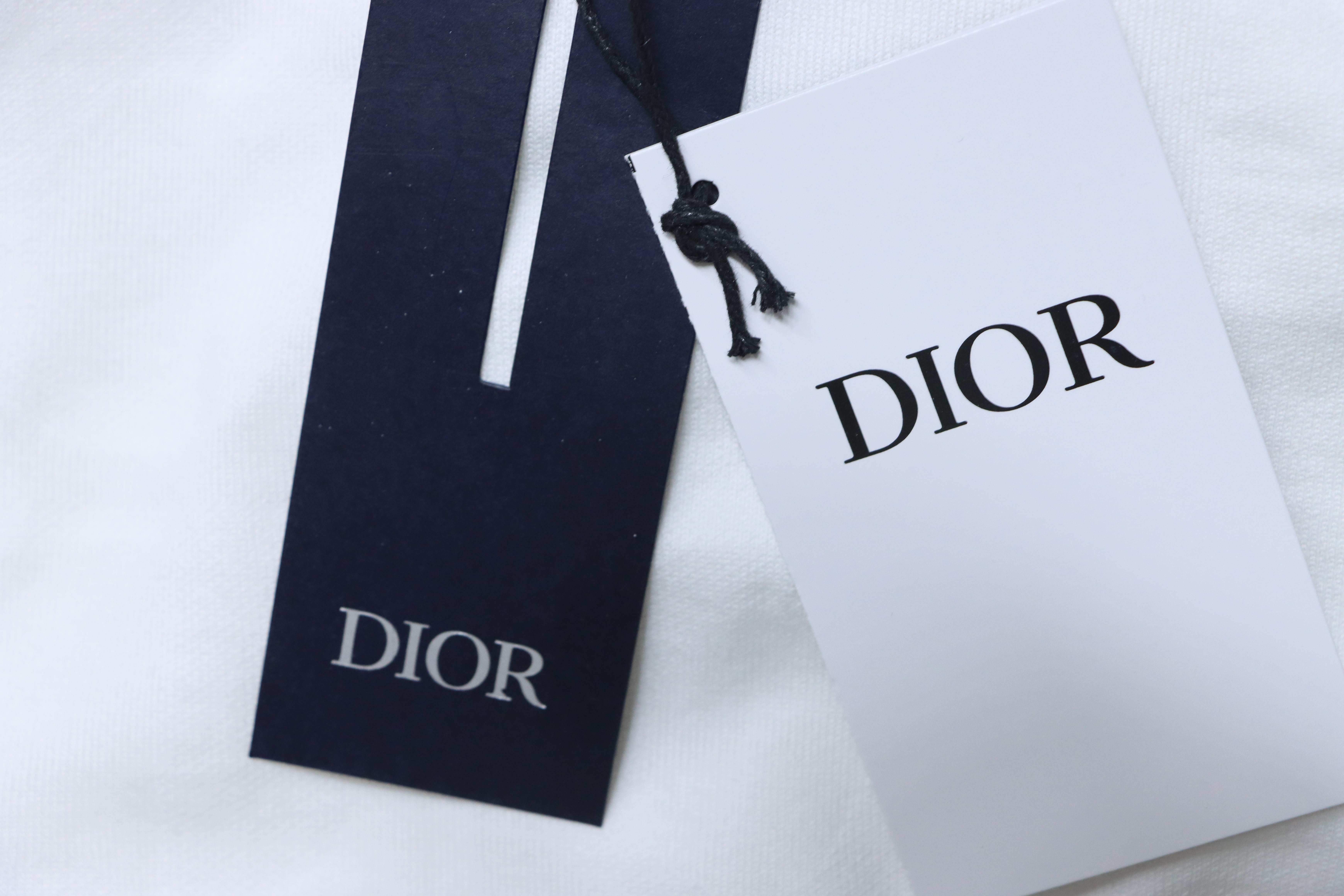 Dior 25ss Full-Canvas Brocade T-Shirt YL White