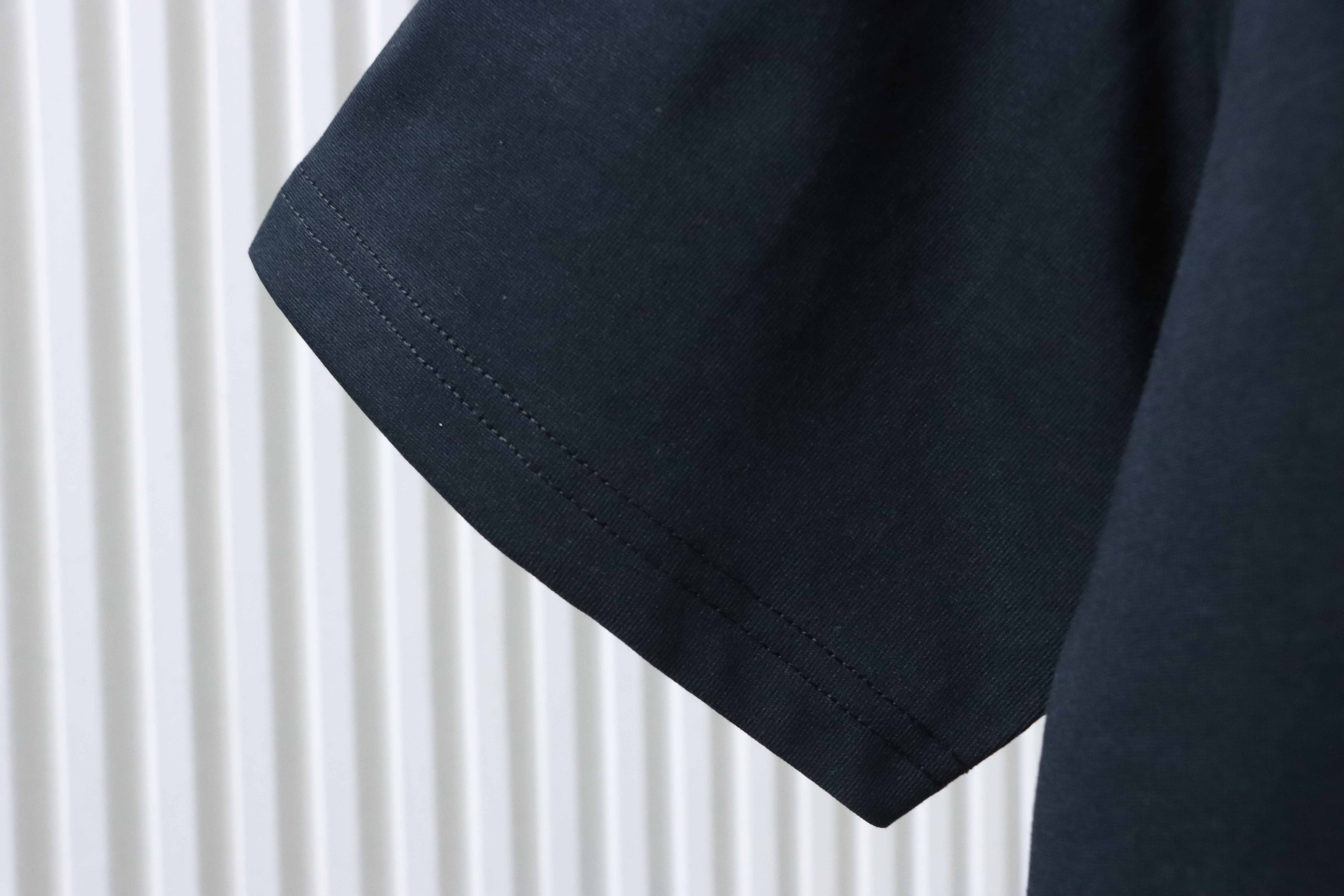 Dior 26ss CD Slogan Embroidery Logo T-shirt YL Black