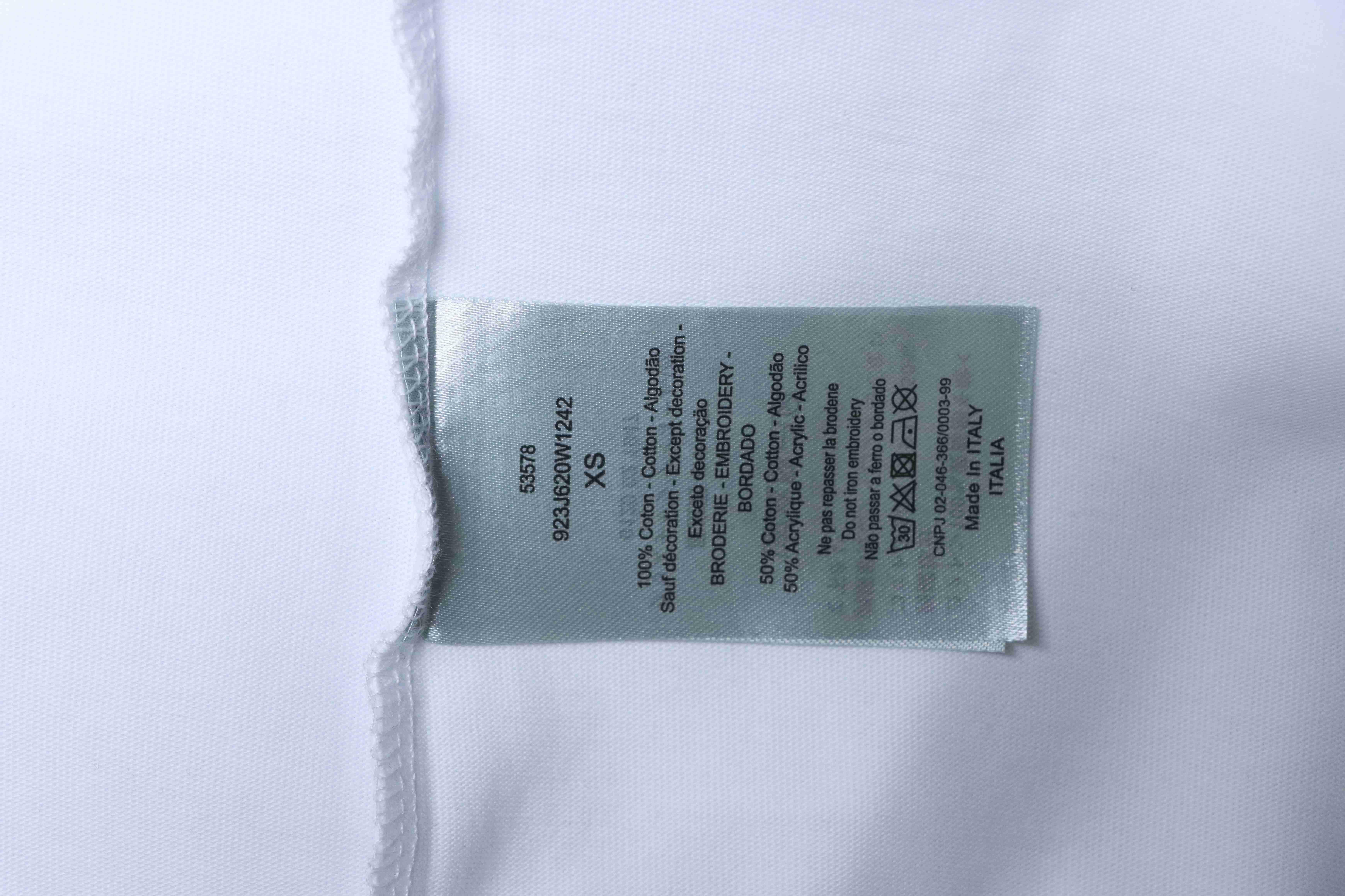 Dior 26ss CD Slogan Embroidery Logo T-shirt YL White