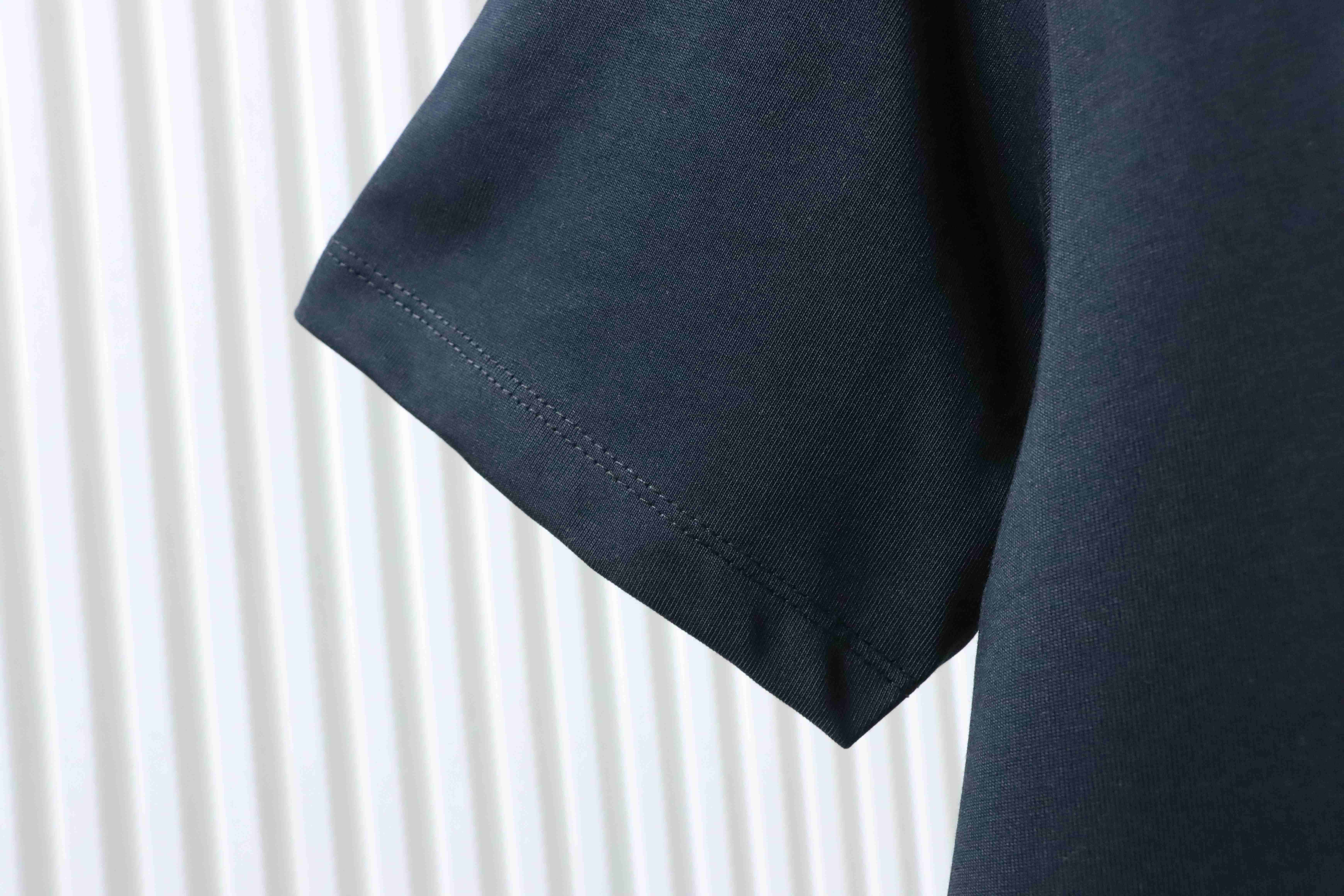 Dior 26ss Patchwork CD Letter Print on Chest T-shirt YL Black