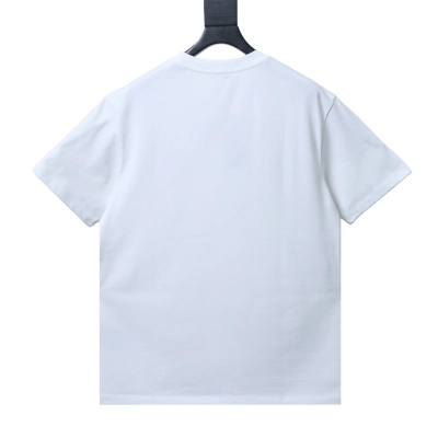 Dior 26ss Patchwork CD Letter Print on Chest T-shirt YL White 02