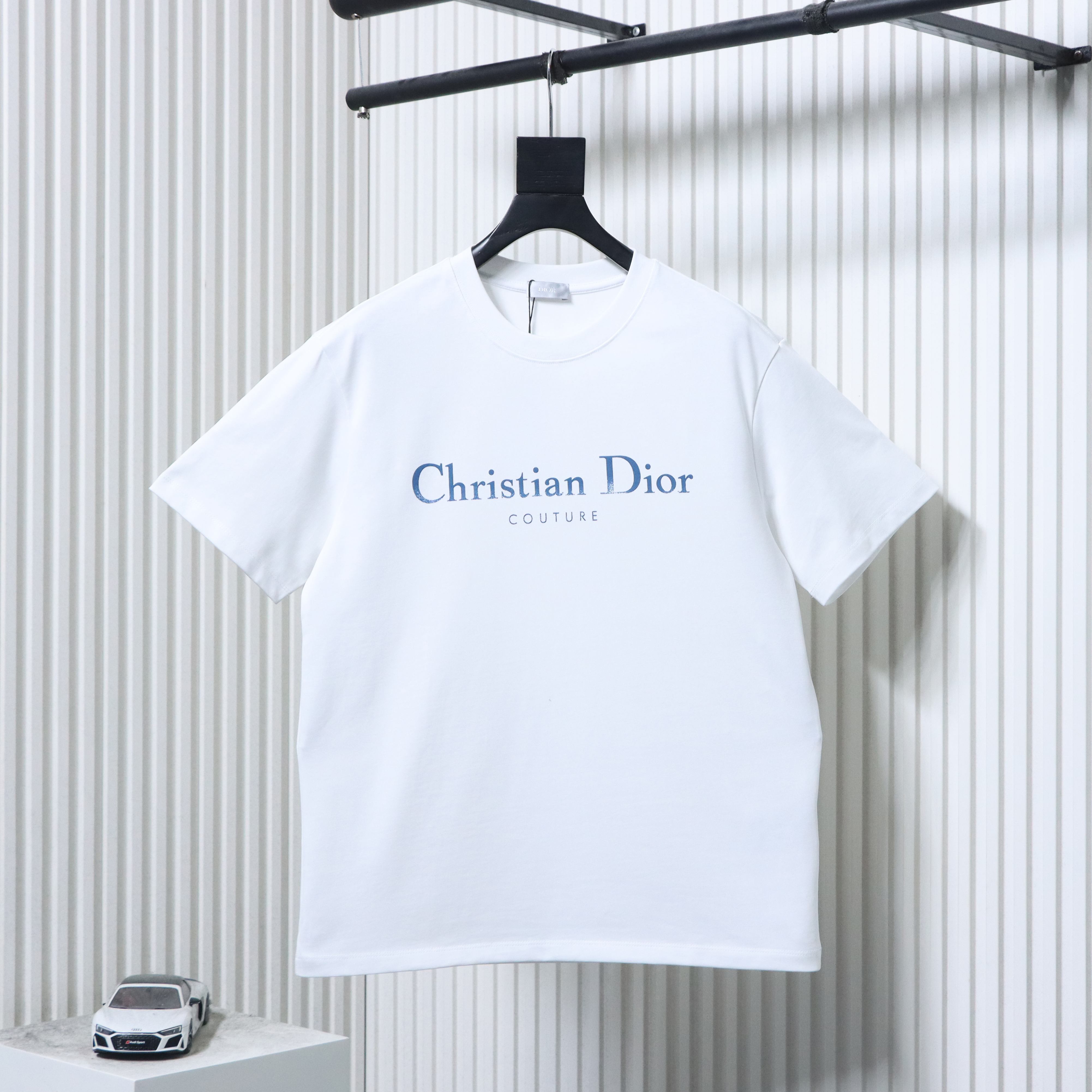 Dior 26ss Patchwork CD Letter Print on Chest T-shirt YL White