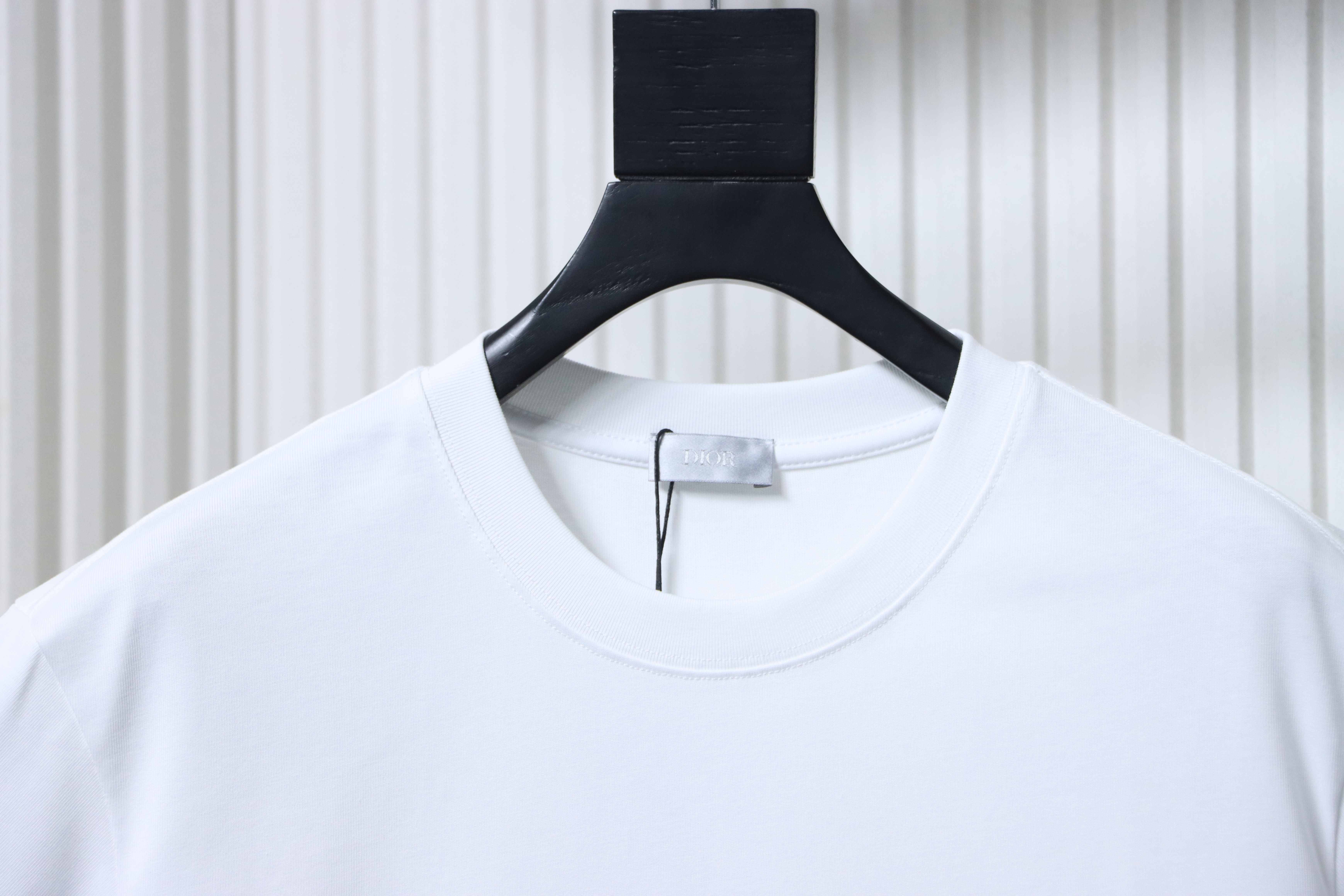 Dior 26ss Patchwork CD Letter Print on Chest T-shirt YL White