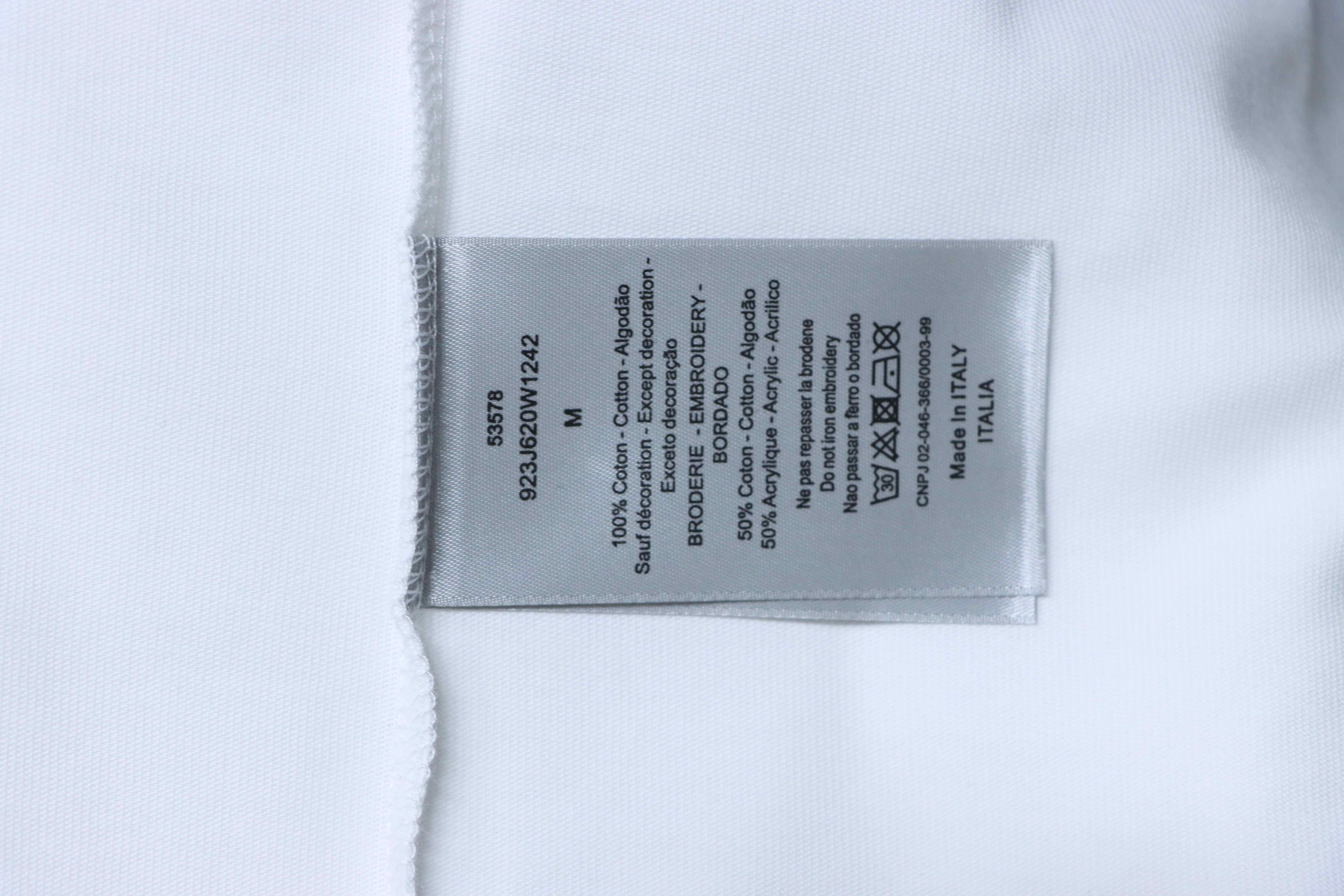 Dior 26ss Patchwork CD Letter Print on Chest T-shirt YL White