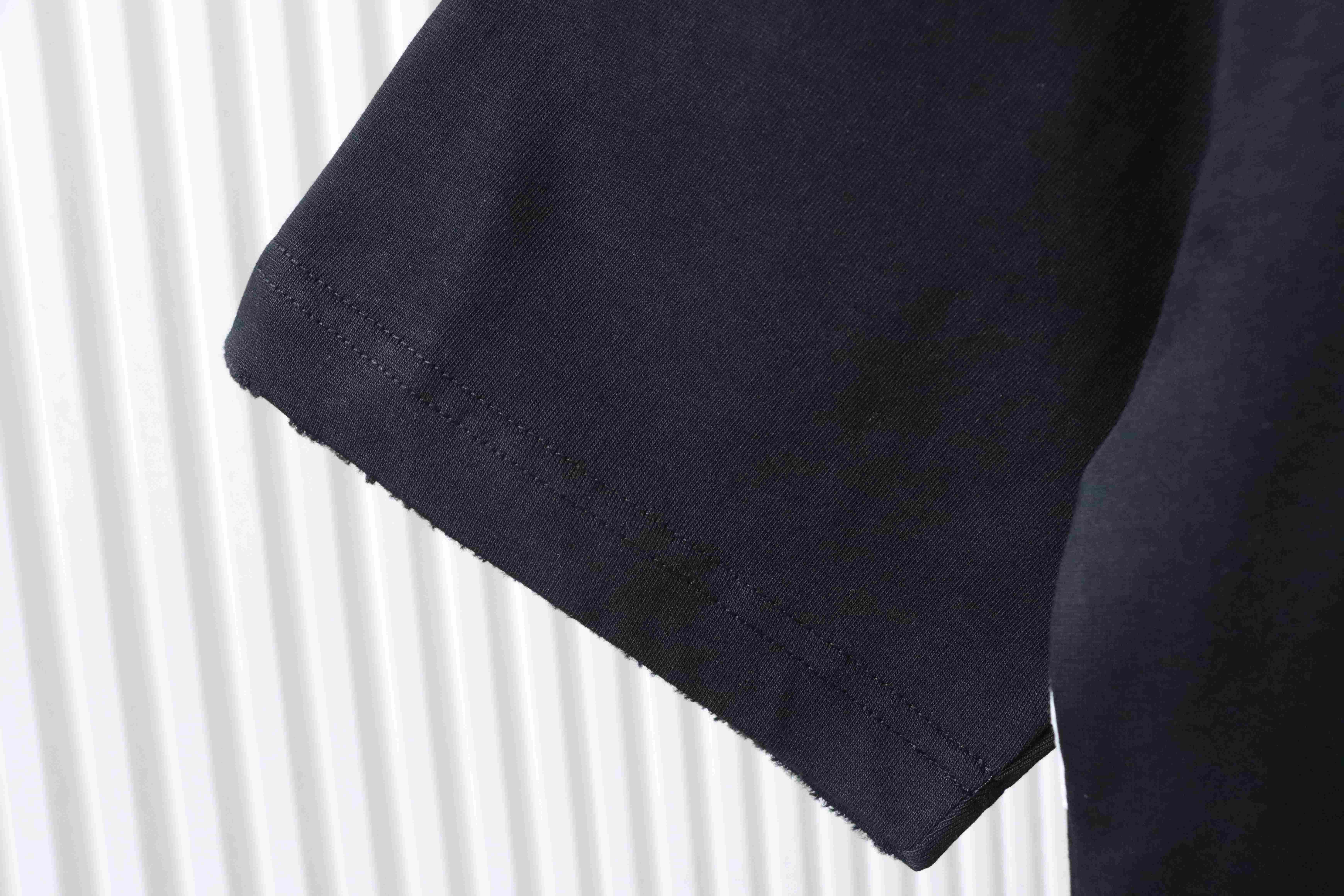 Dior 47-Letter Back Stripes T-shirt YL Black