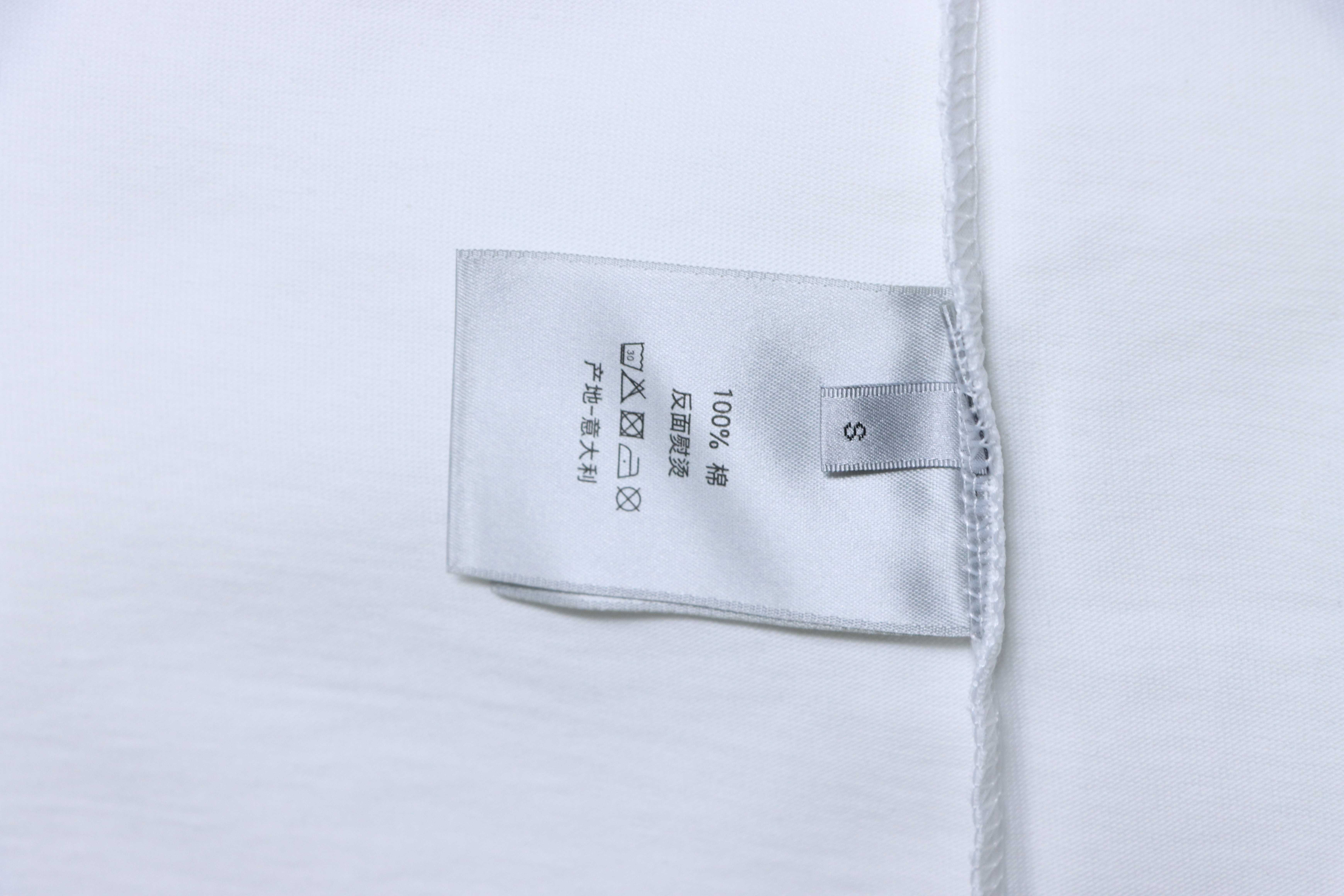 Dior 47-Letter Back Stripes T-shirt YL White