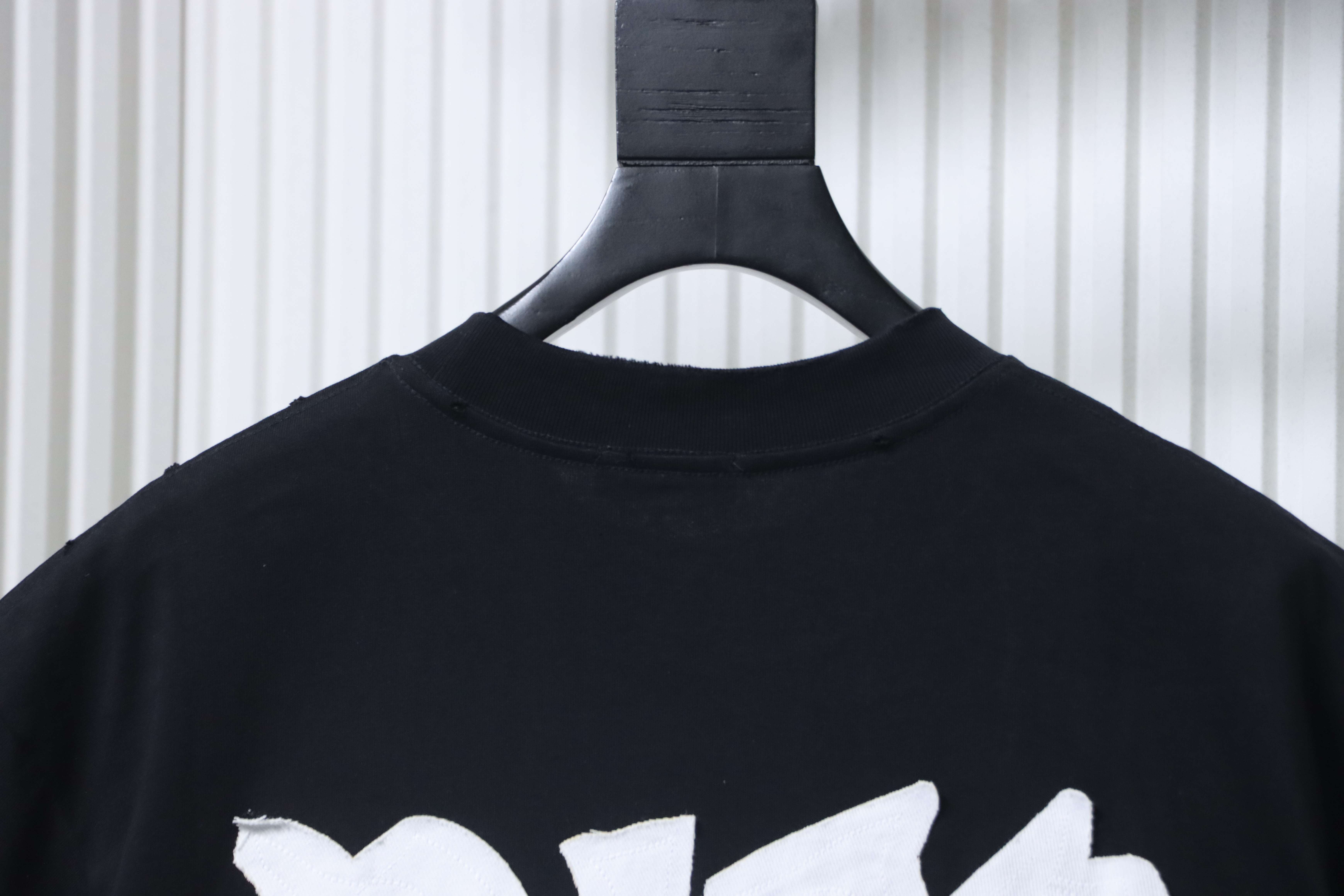 Dior Big Logo Patch Letter T-shirt YL Black