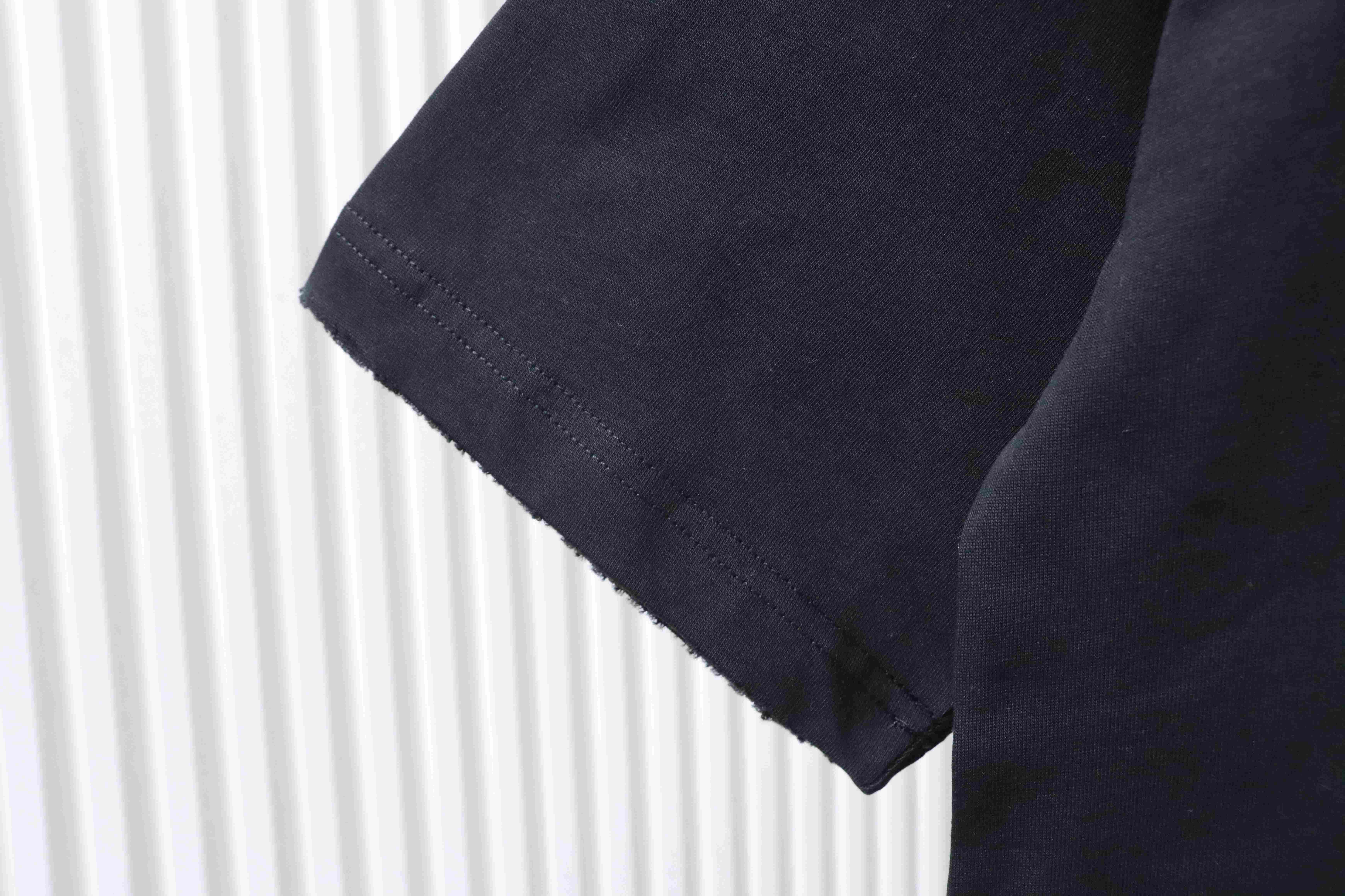 Dior Big Logo Patch Letter T-shirt YL Black