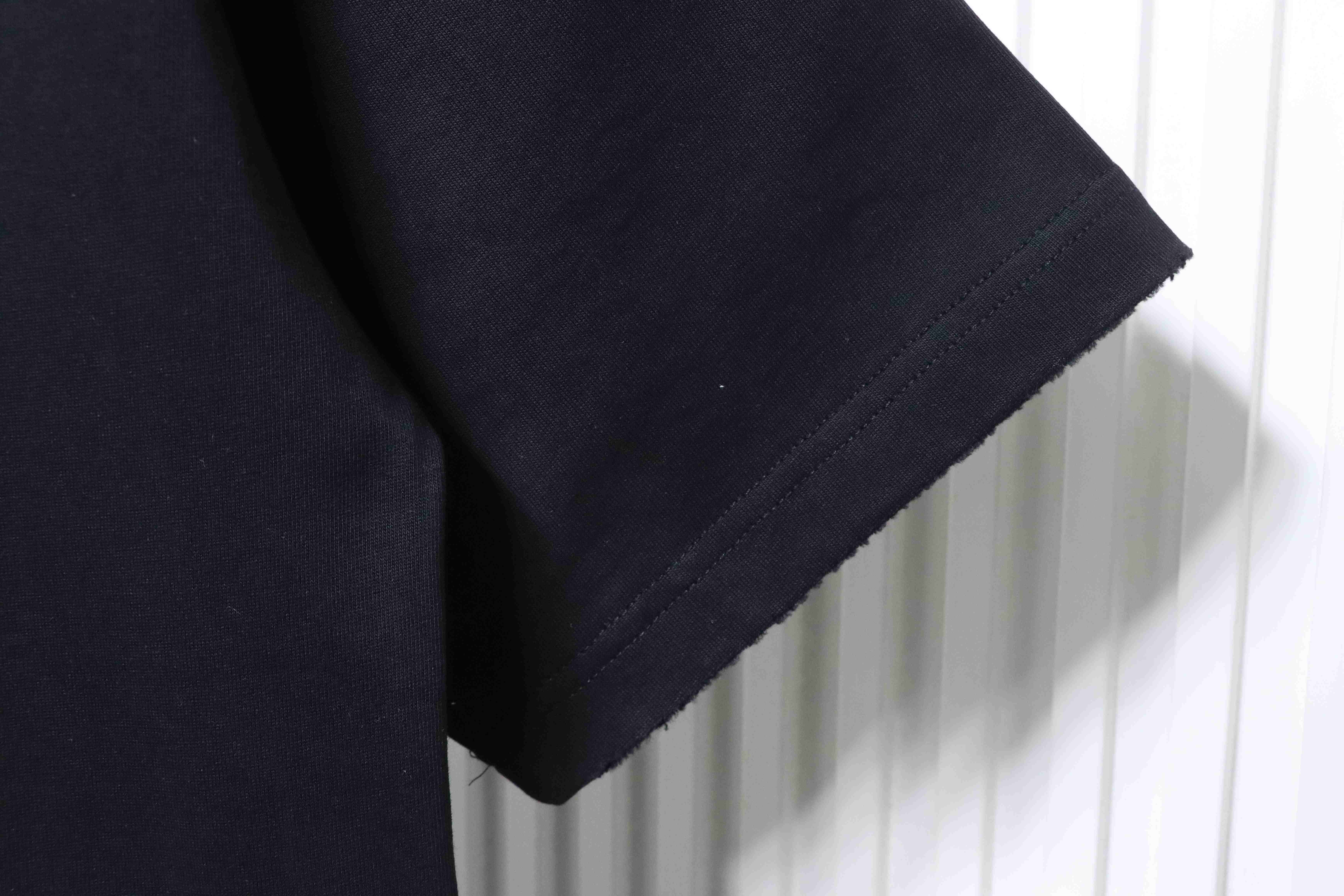 Dior Big Logo Patch Letter T-shirt YL Black