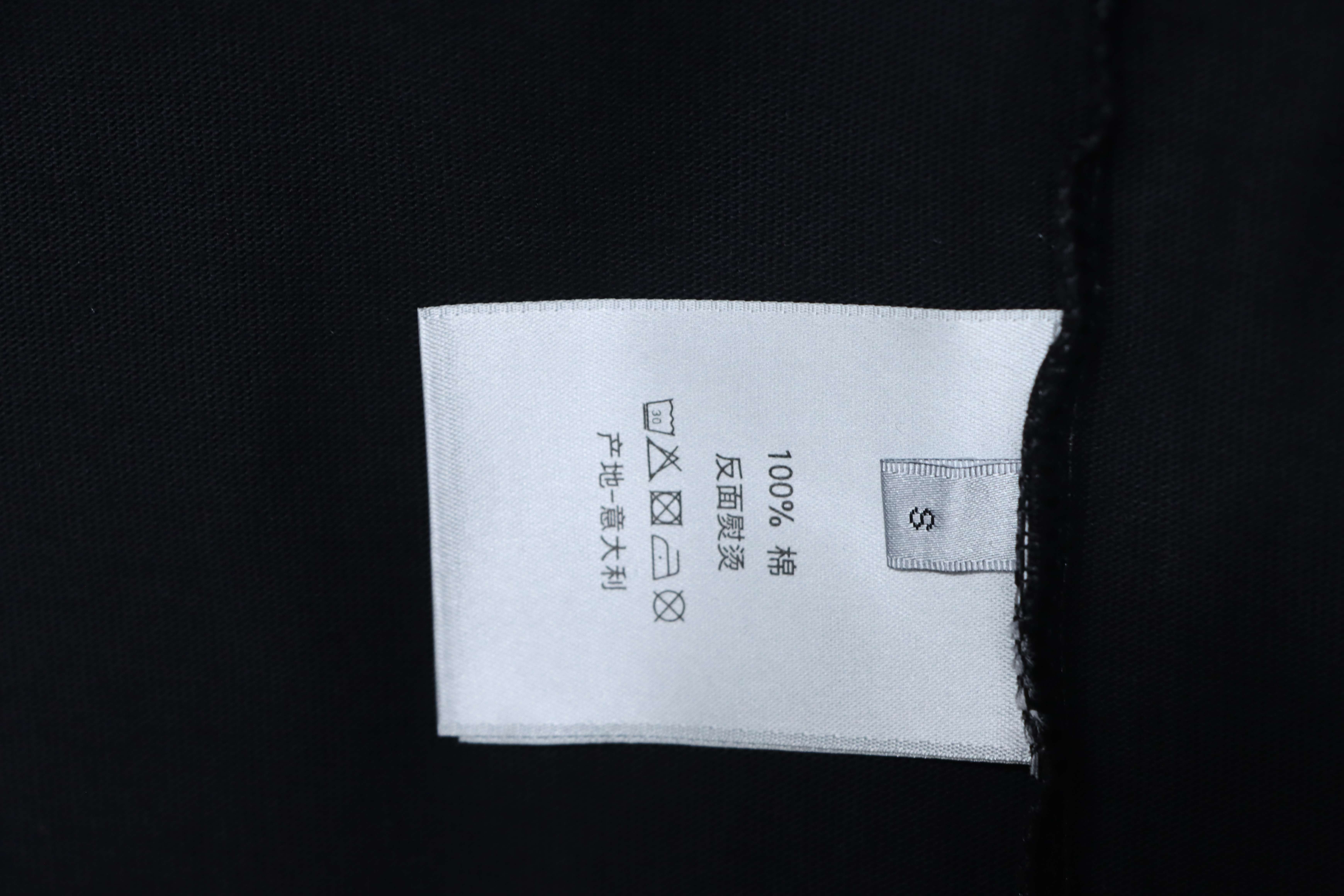Dior Big Logo Patch Letter T-shirt YL Black