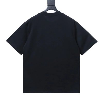 Dior Chest Metal Logo T-shirt YL Black 02
