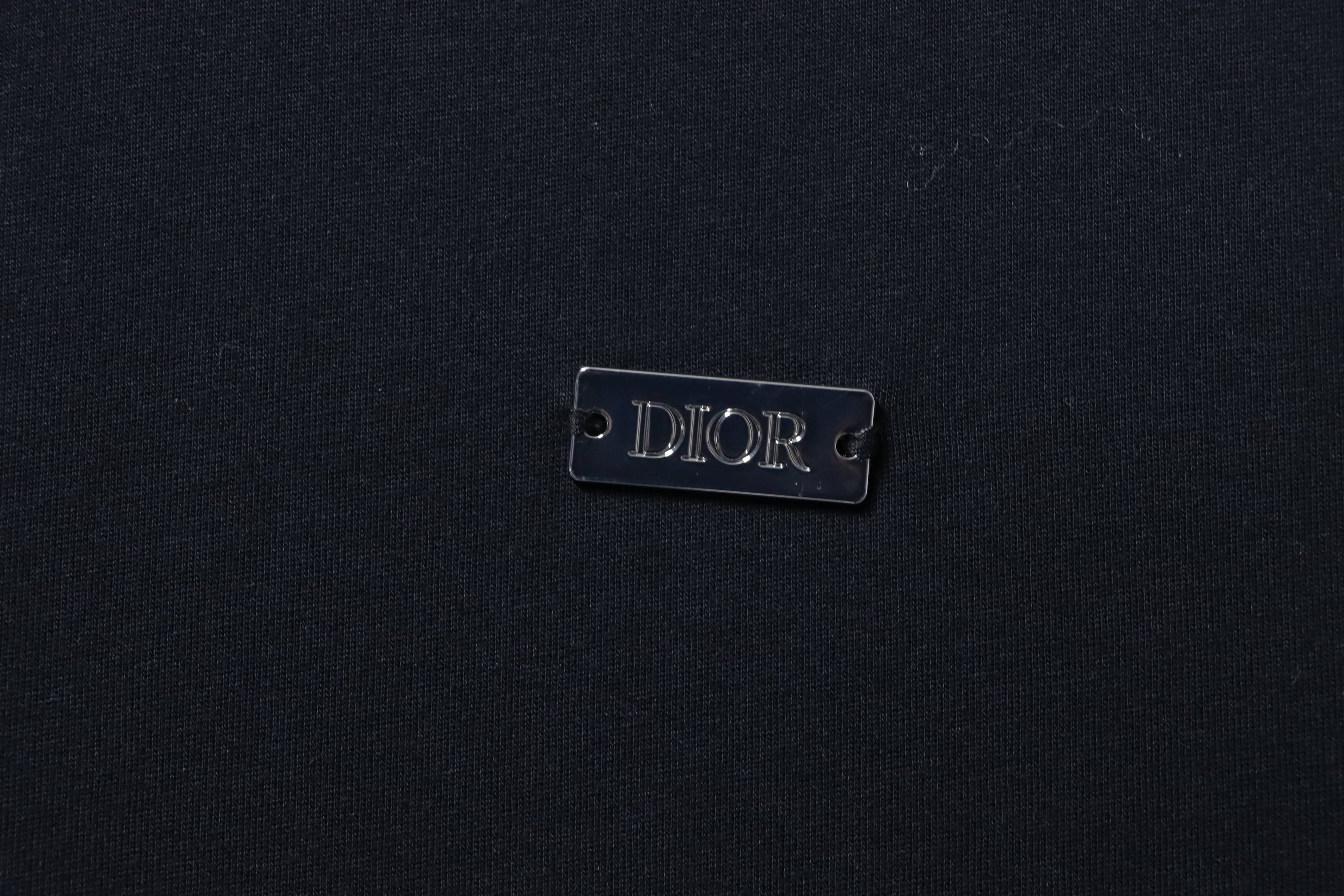 Dior Chest Metal Logo T-shirt YL Black
