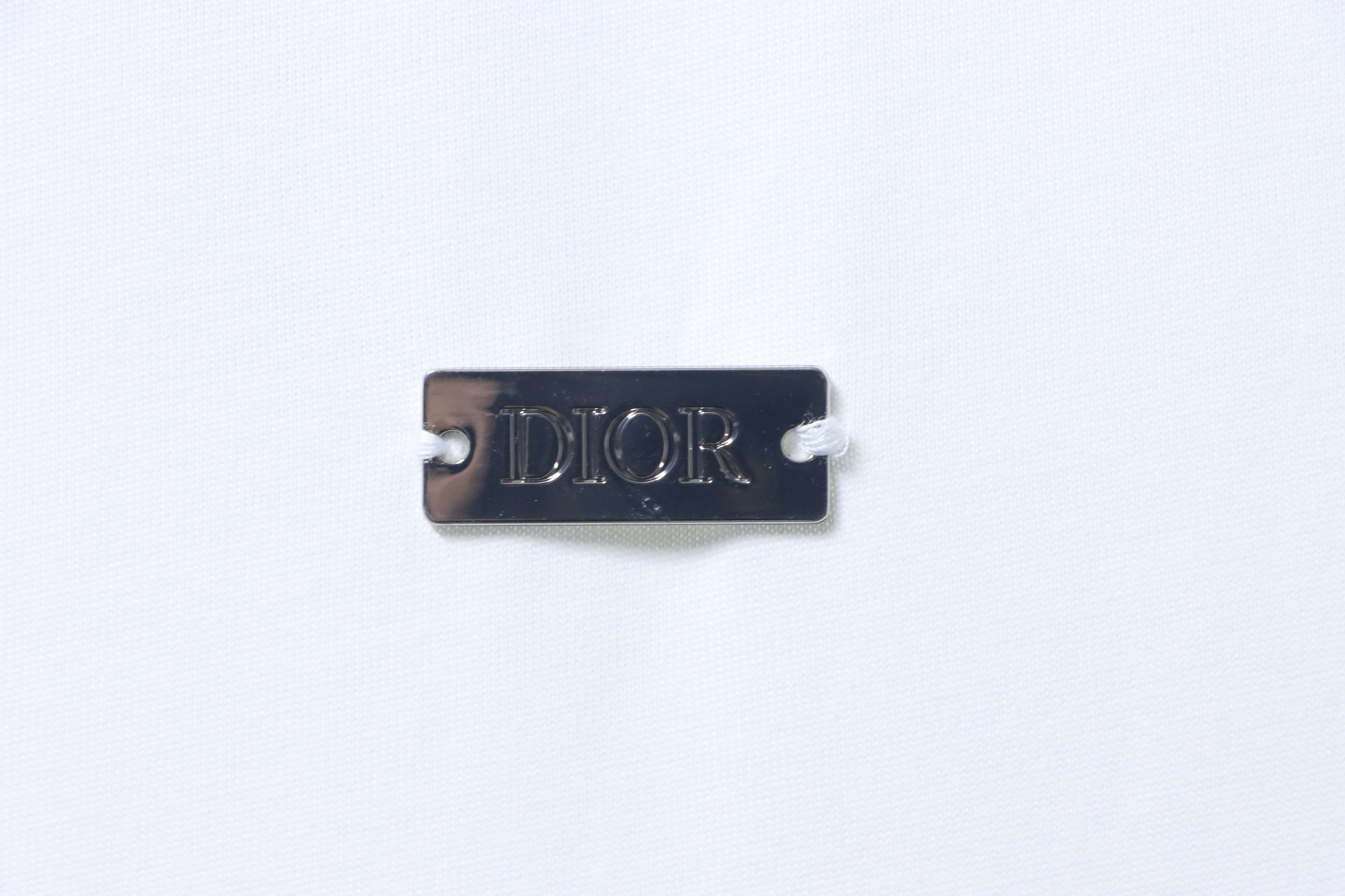 Dior Chest Metal Logo T-shirt YL White