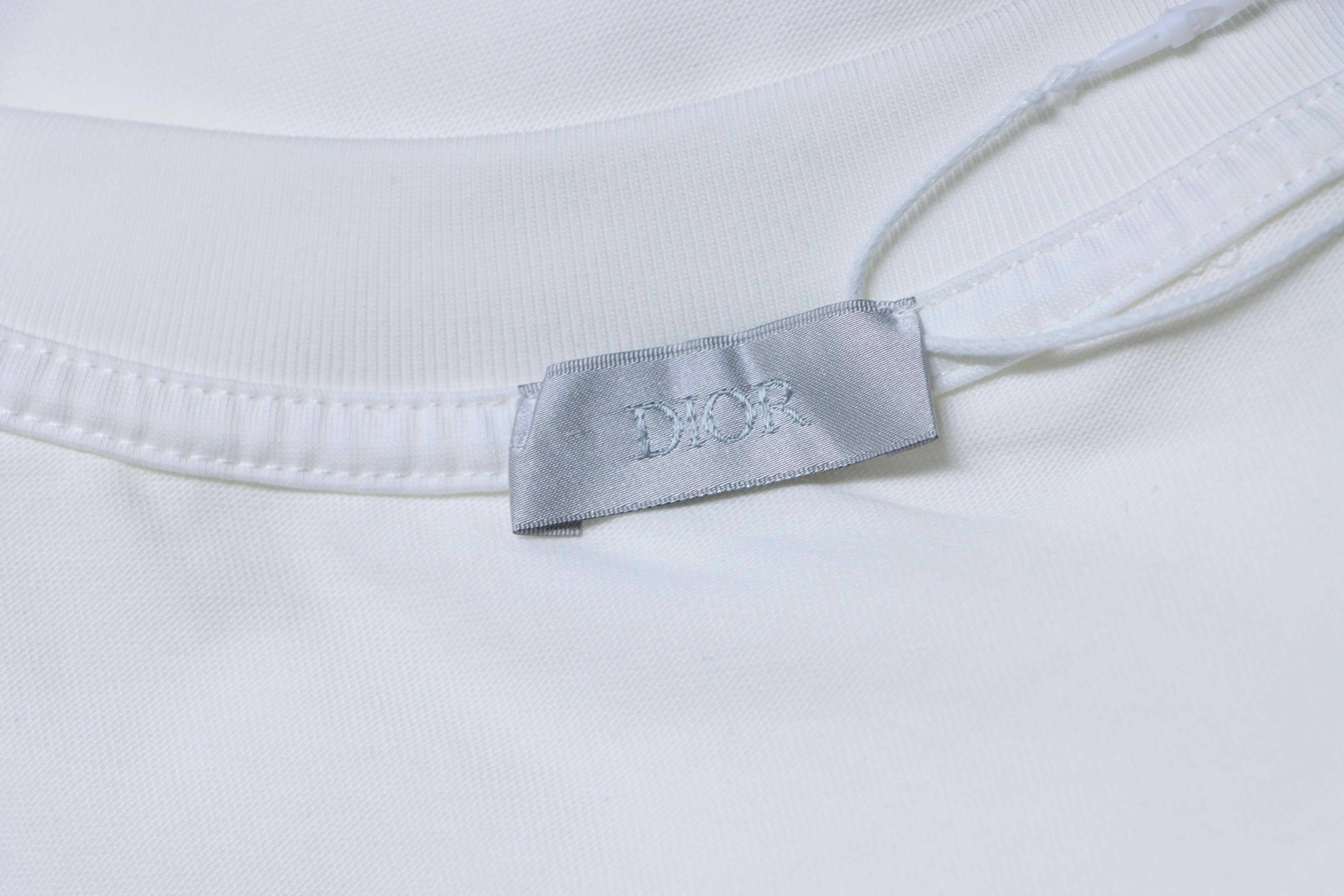 Dior Chest Metal Logo T-shirt YL White