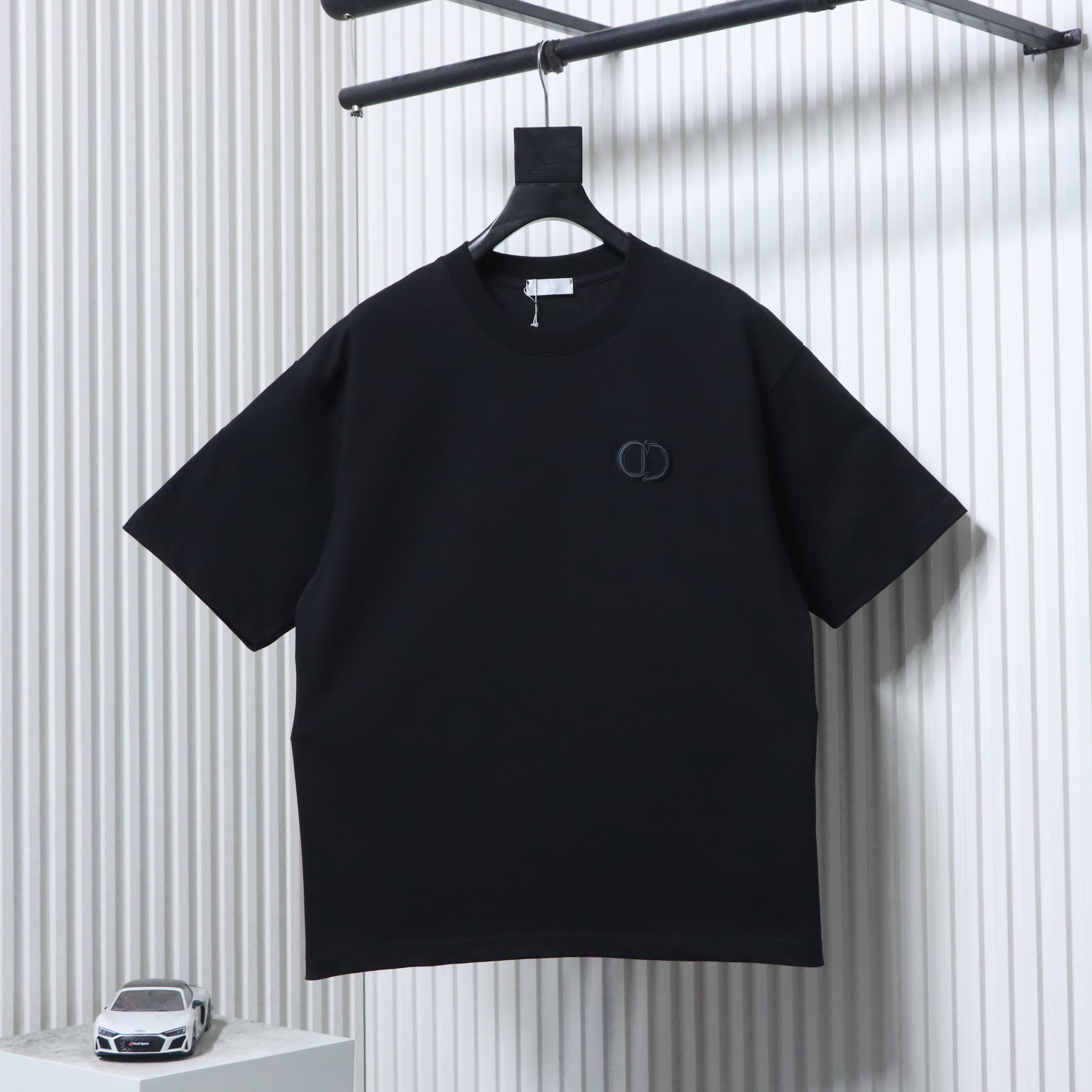 Dior Classic CD Embroidery T-shirt YL Black