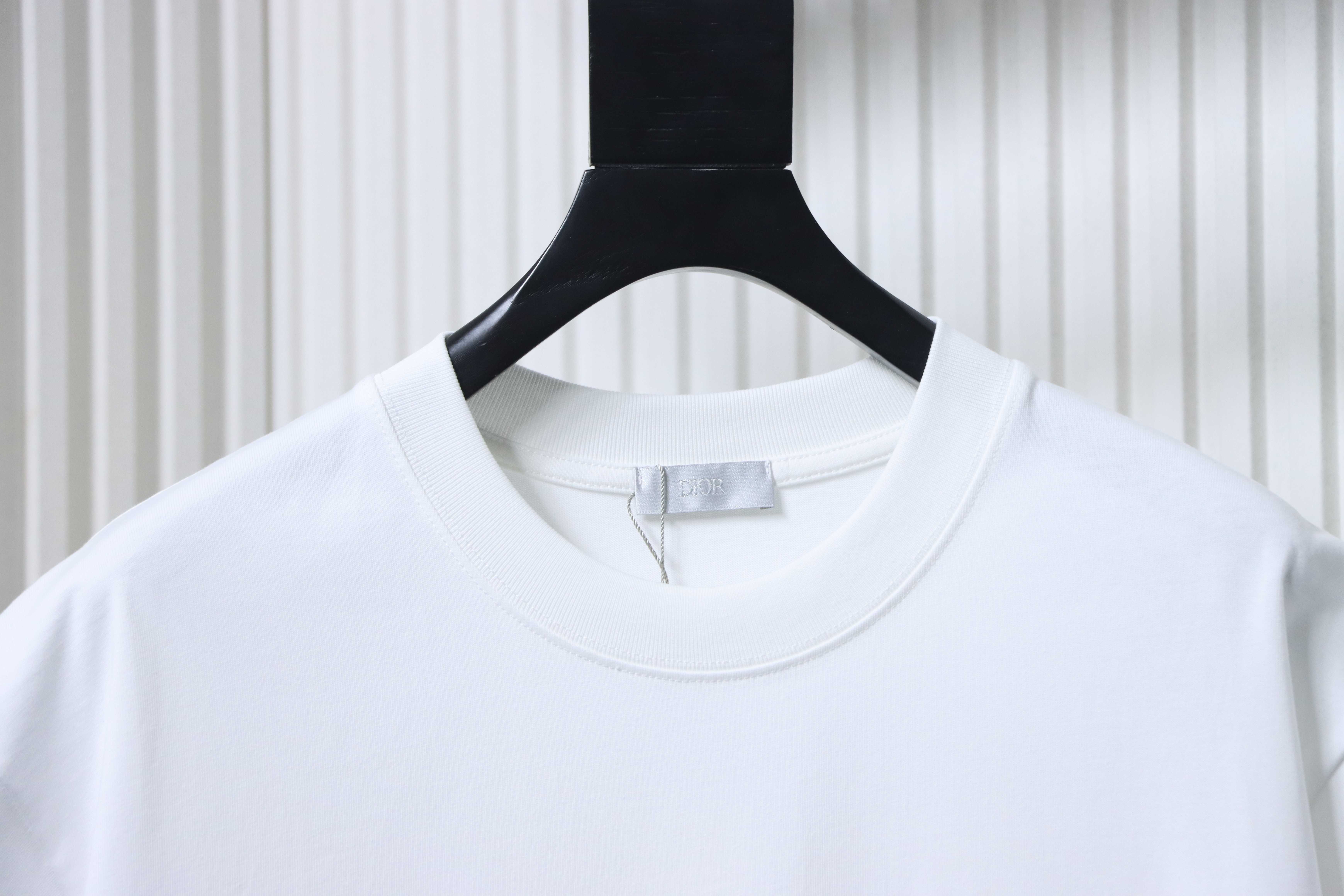 Dior Classic CD Embroidery T-shirt YL White