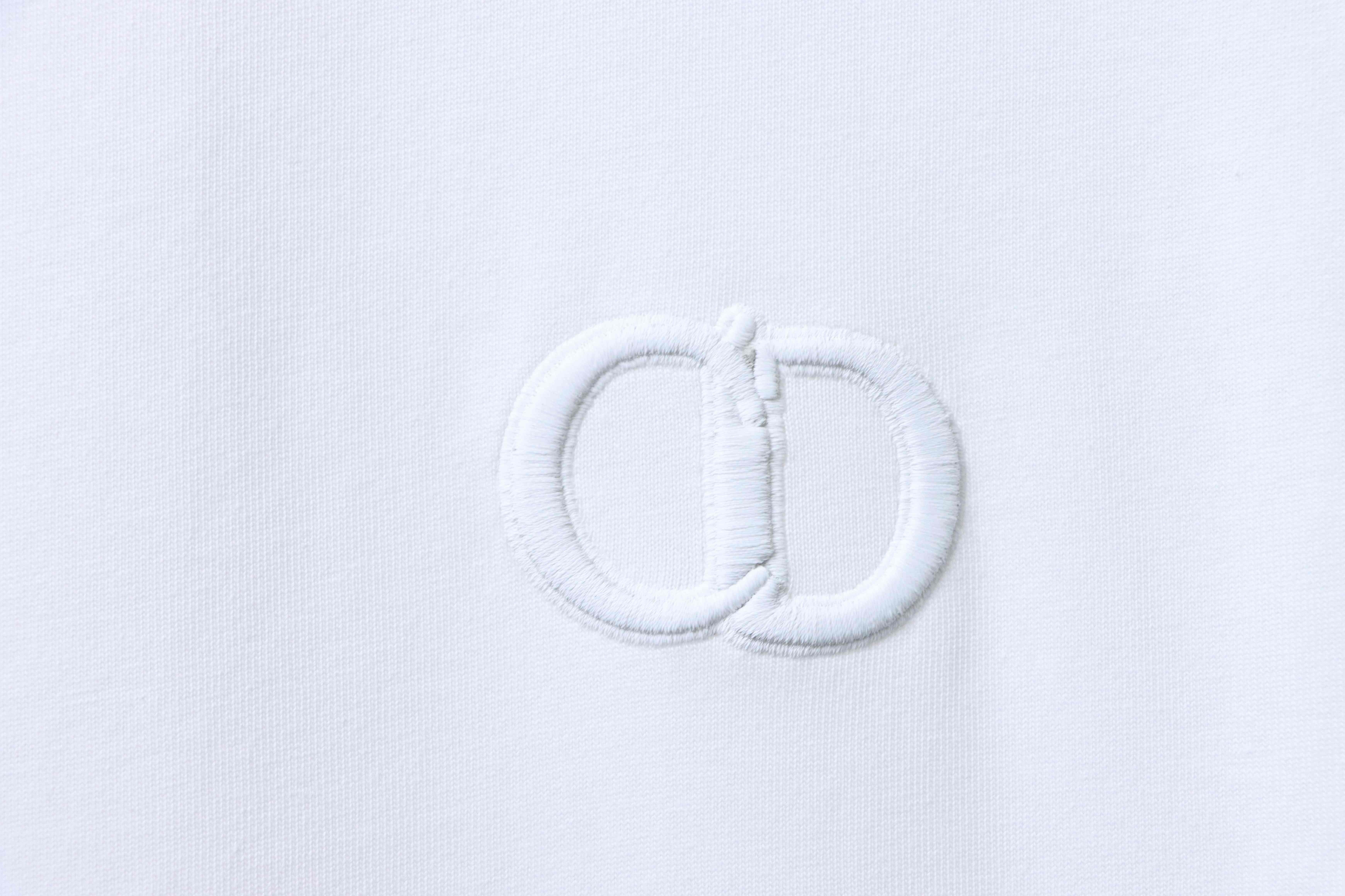 Dior Classic CD Embroidery T-shirt YL White