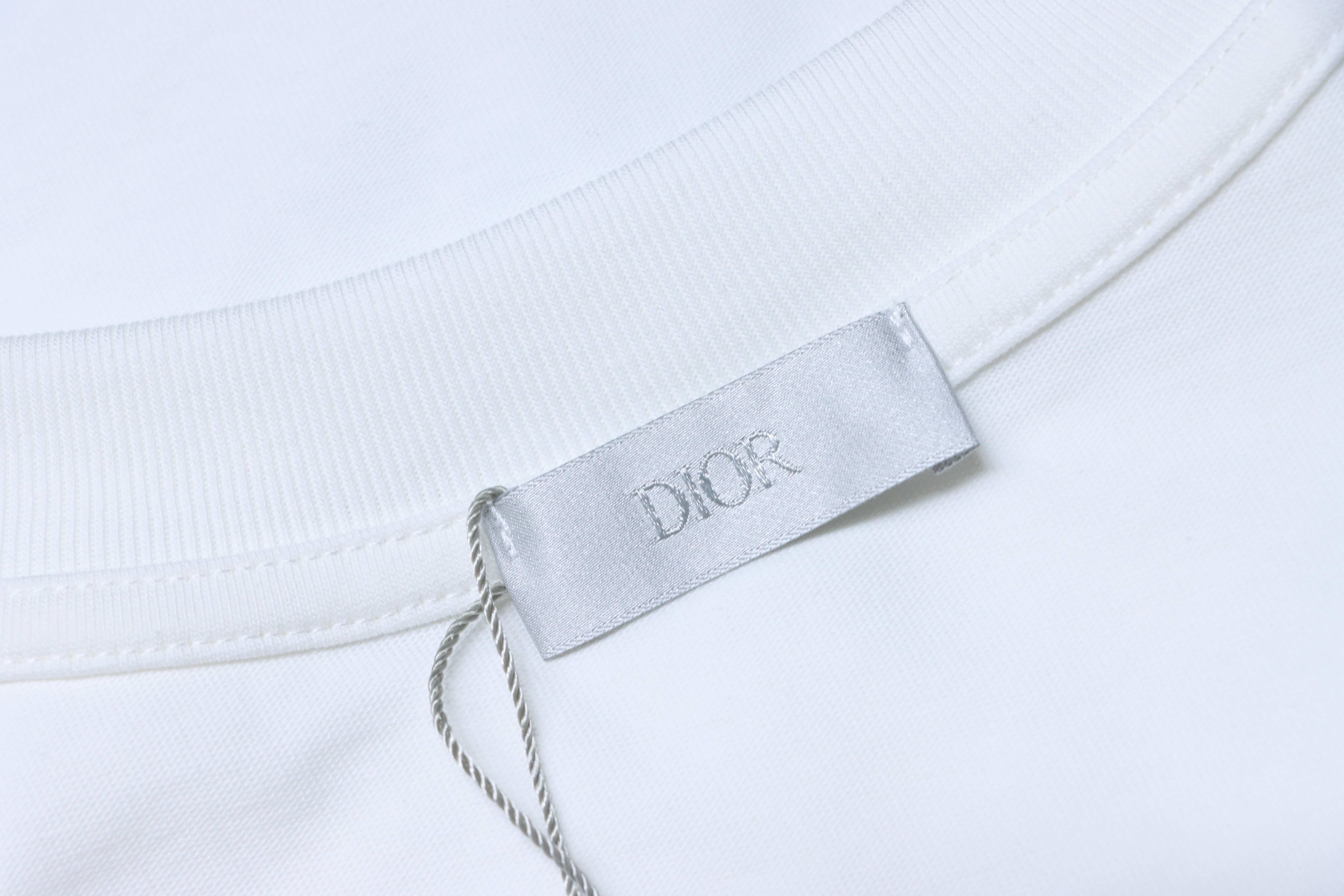 Dior Classic CD Embroidery T-shirt YL White