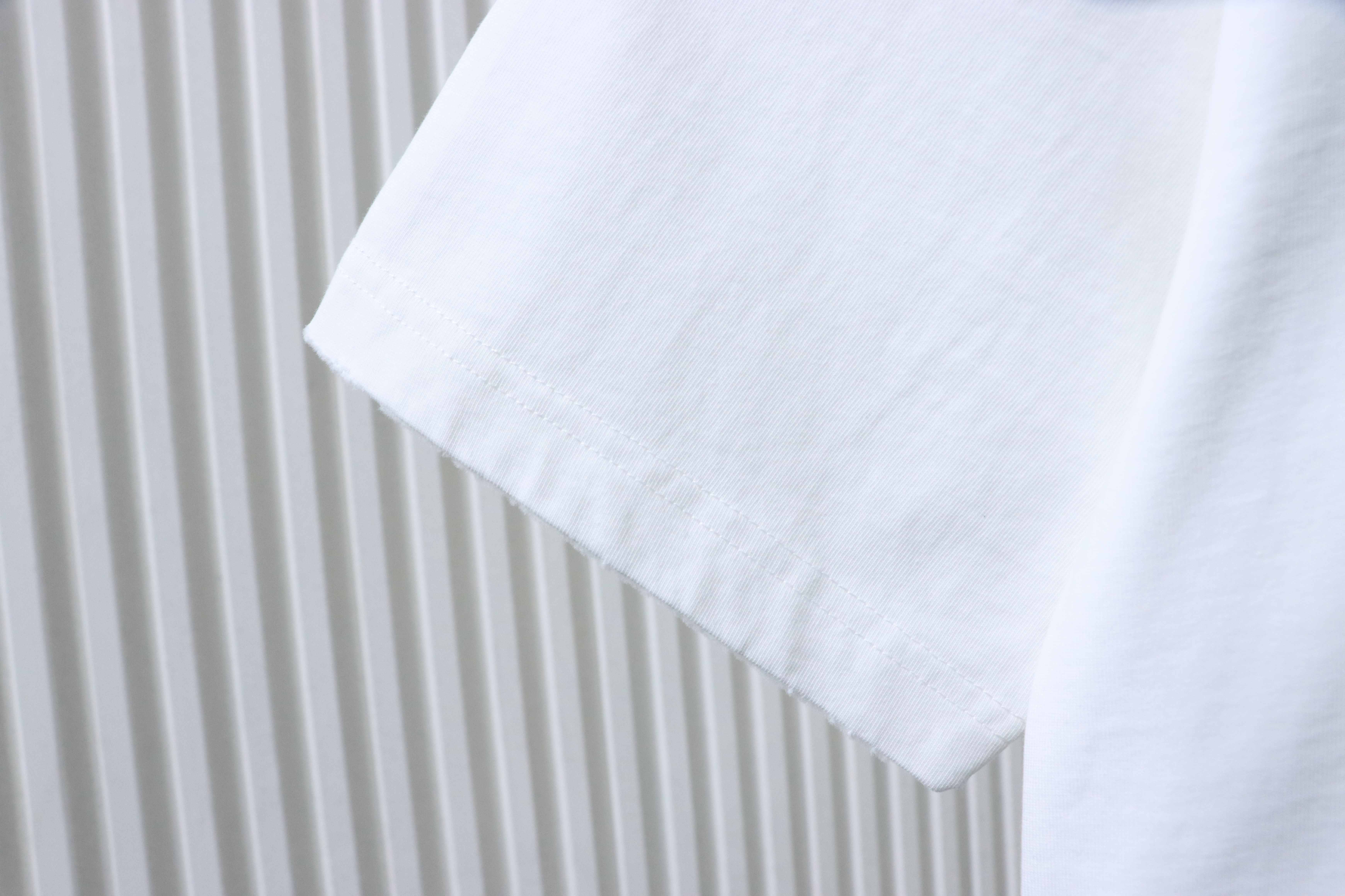 Dior Frayed Patchwork Letter Embroidery T-Shirt YL White