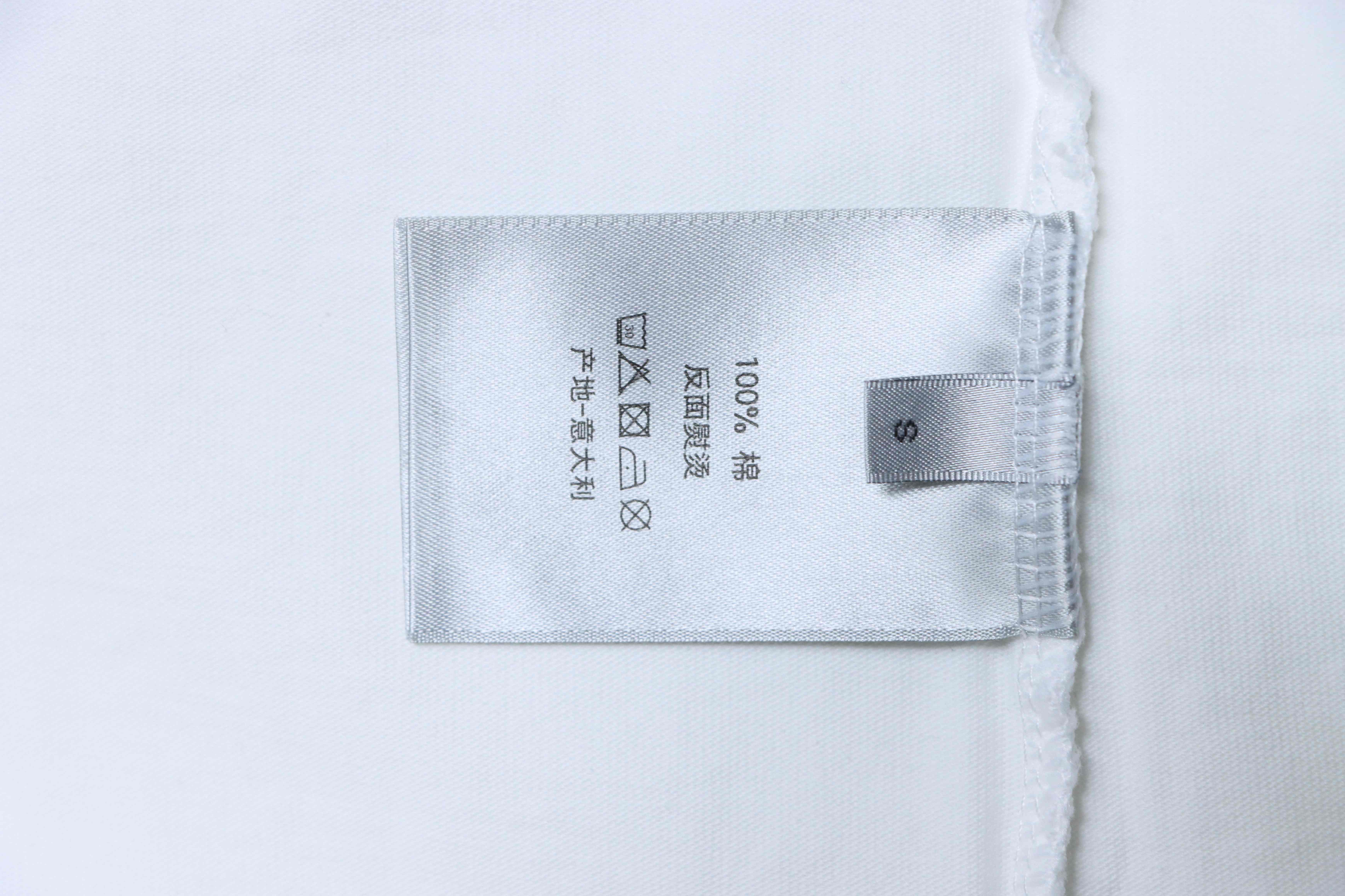 Dior Frayed Patchwork Letter Embroidery T-Shirt YL White