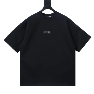 Dior Reflective Print Triangle Icon T-shirt YL Black 01