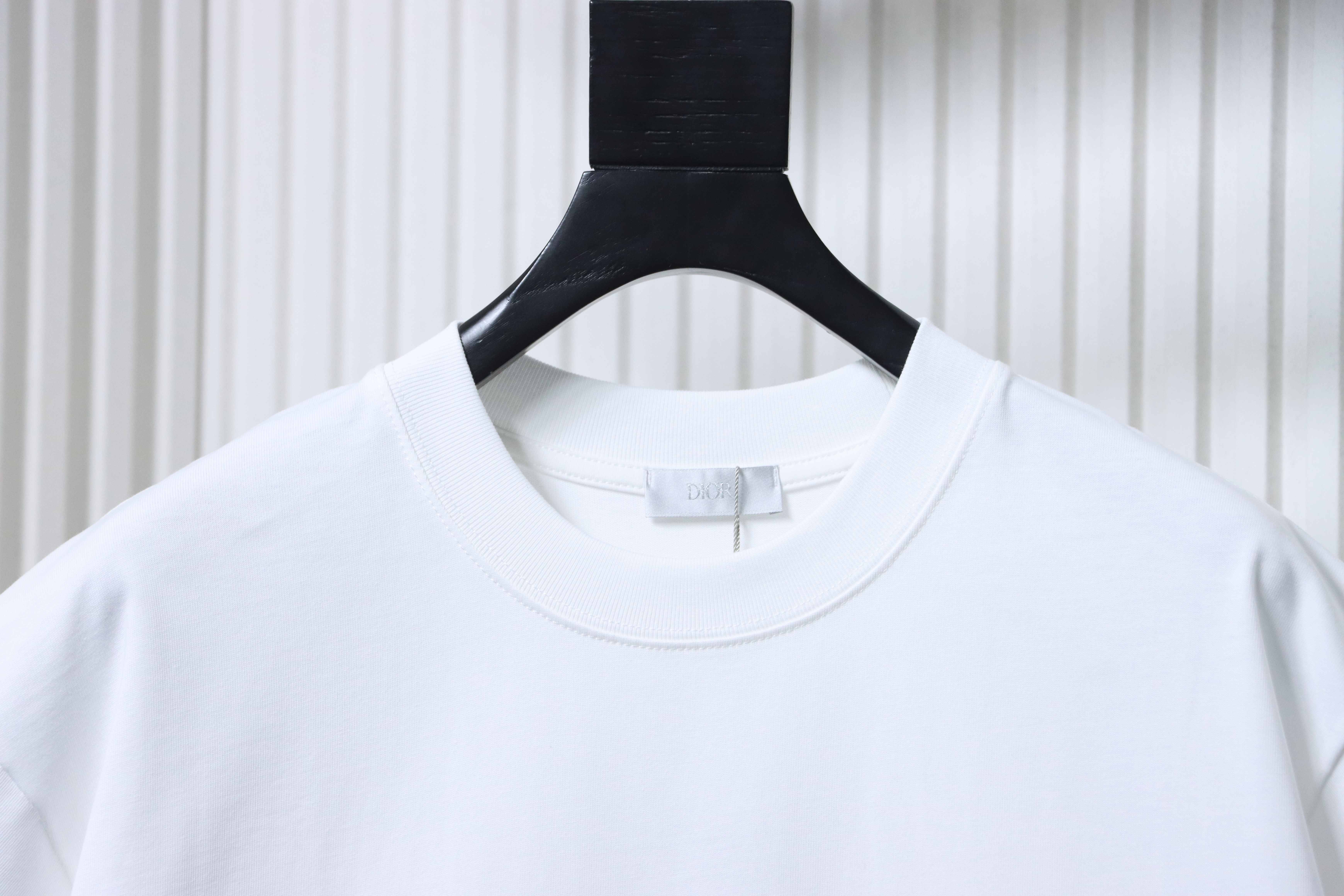 Dior Reflective Print Triangle Icon T-Shirt YL White