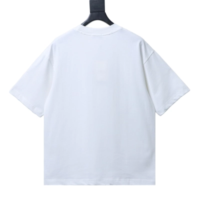 Dior Worn Letter Embroidery T-shirt YL White 02