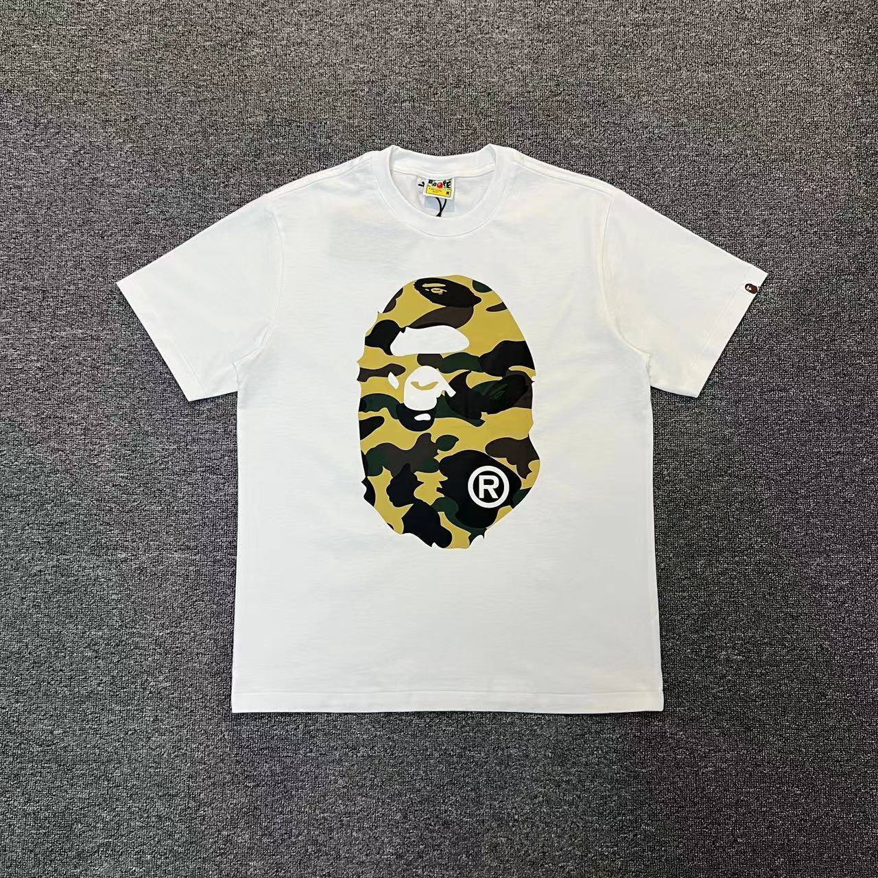 Bape T-shirt YL #1003 Black-Green/White-Green/Black-Yellow/White-Yellow