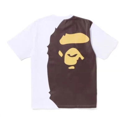Bape T-shirt YL #1011 Black/White/Orange 02