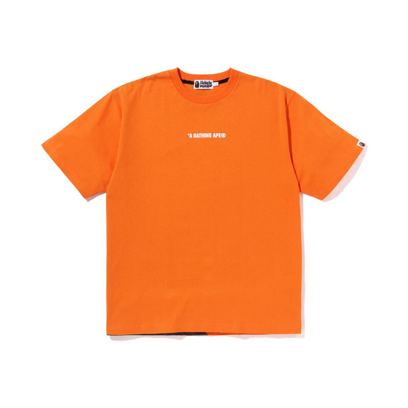 Bape T-shirt YL #1011 Black/White/Orange