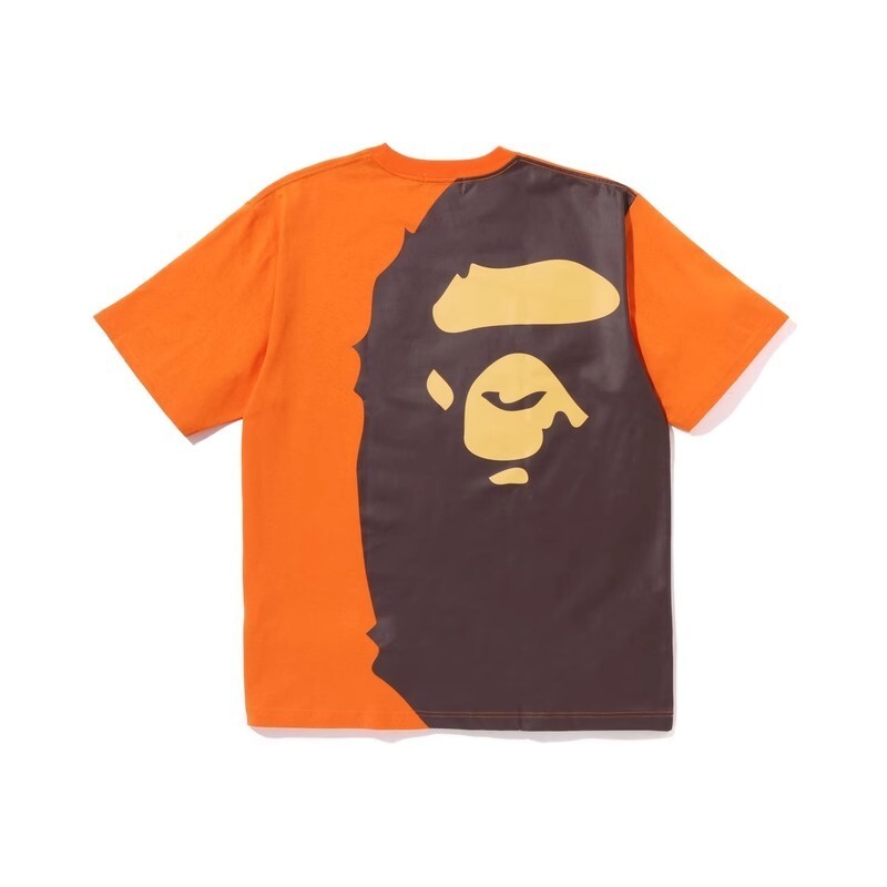 Bape T-shirt YL #1011 Black/White/Orange