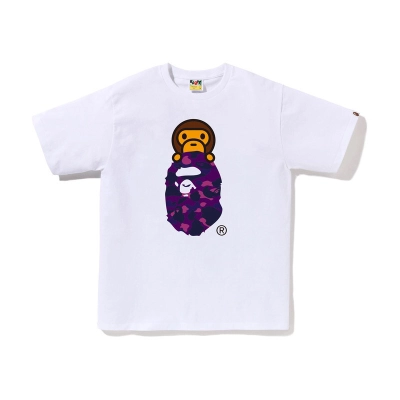 Bape T-shirt YL #1015 Black-Red/Black-Yellow/White-Blue/White-Purple 01